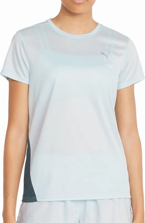 Versatile Fashion Puma Favourite Short Sleeve Womens Running Top - Blue