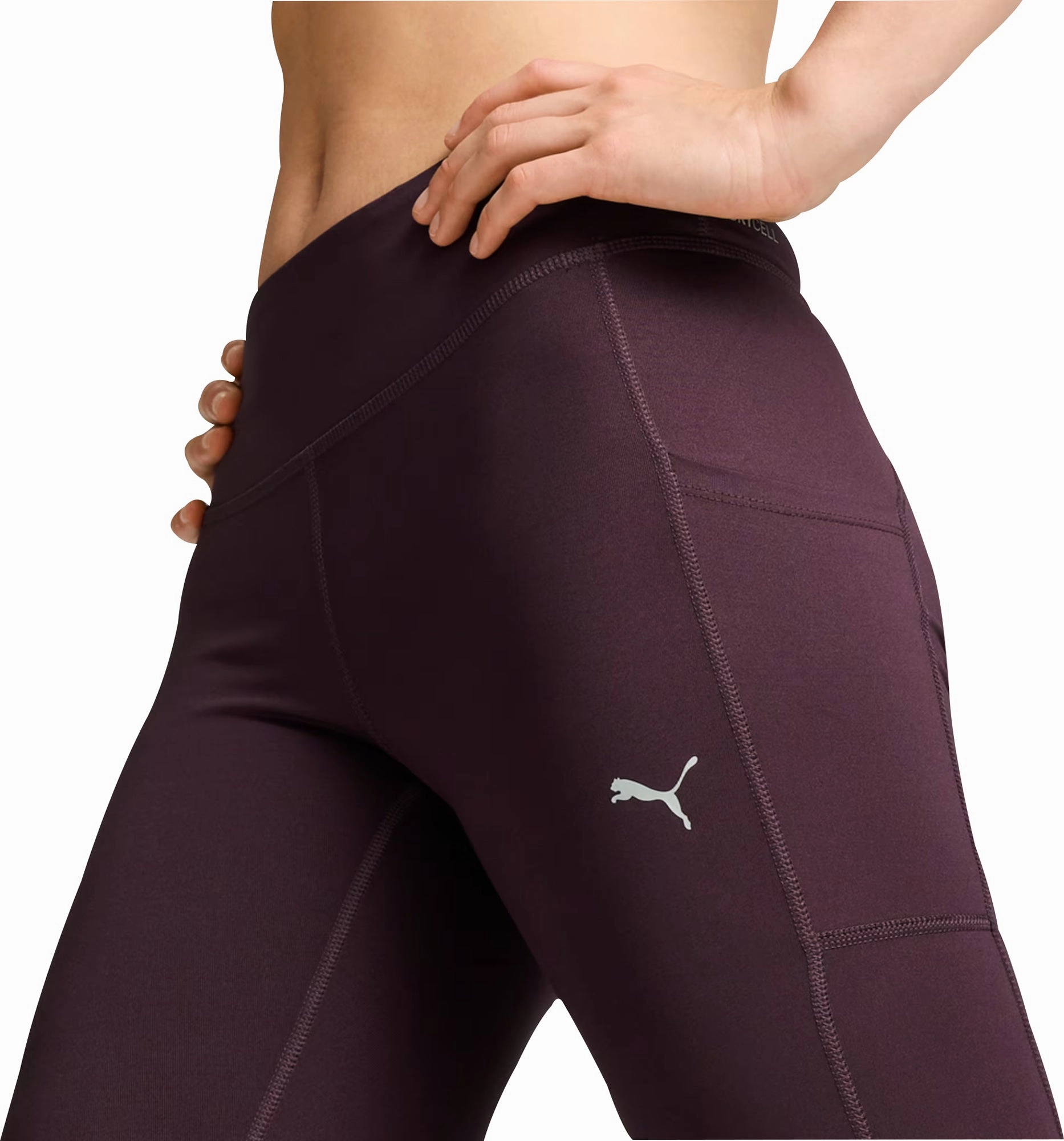 Puma Favourites Velocity Womens Long Running Tights - Purple Relaxed-fit