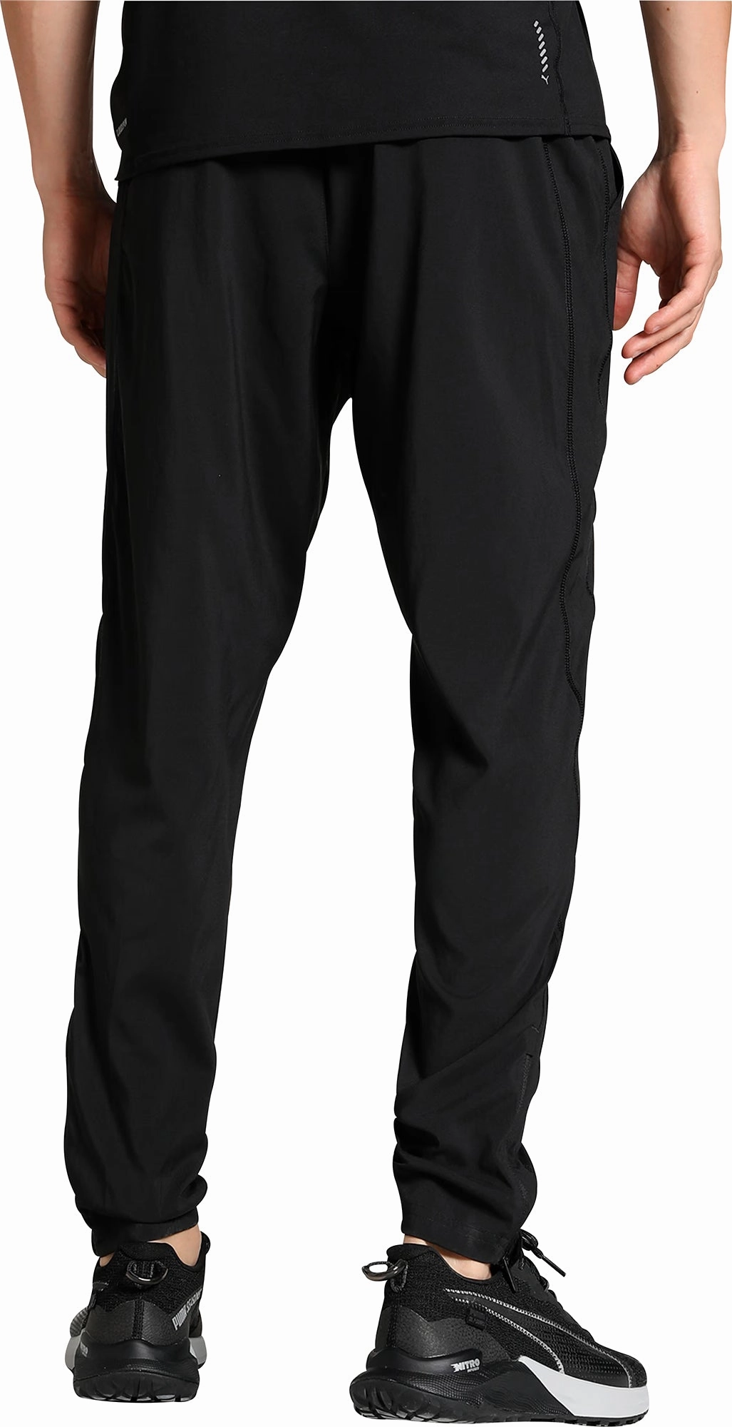 Puma Fit Woven Tapered Mens Training Pants - Black AntibacterialMaterial QuickAccess Pockets