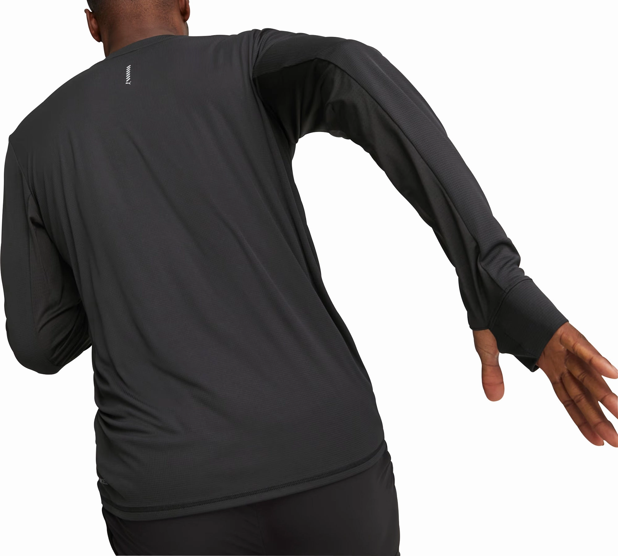 Work related Satinette Puma Fun Favourite Long Sleeve Mens Running Top - Black