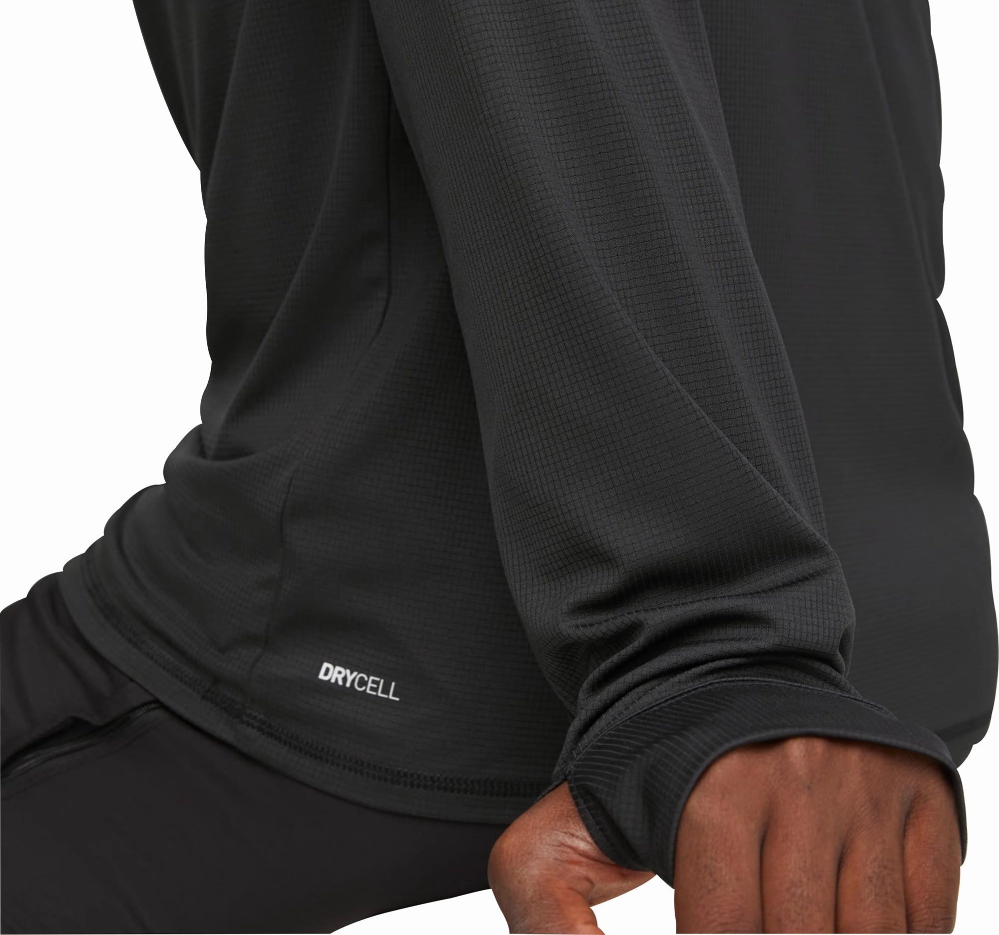 Puma Fun Favourite Long Sleeve Mens Running Top - Black Study related