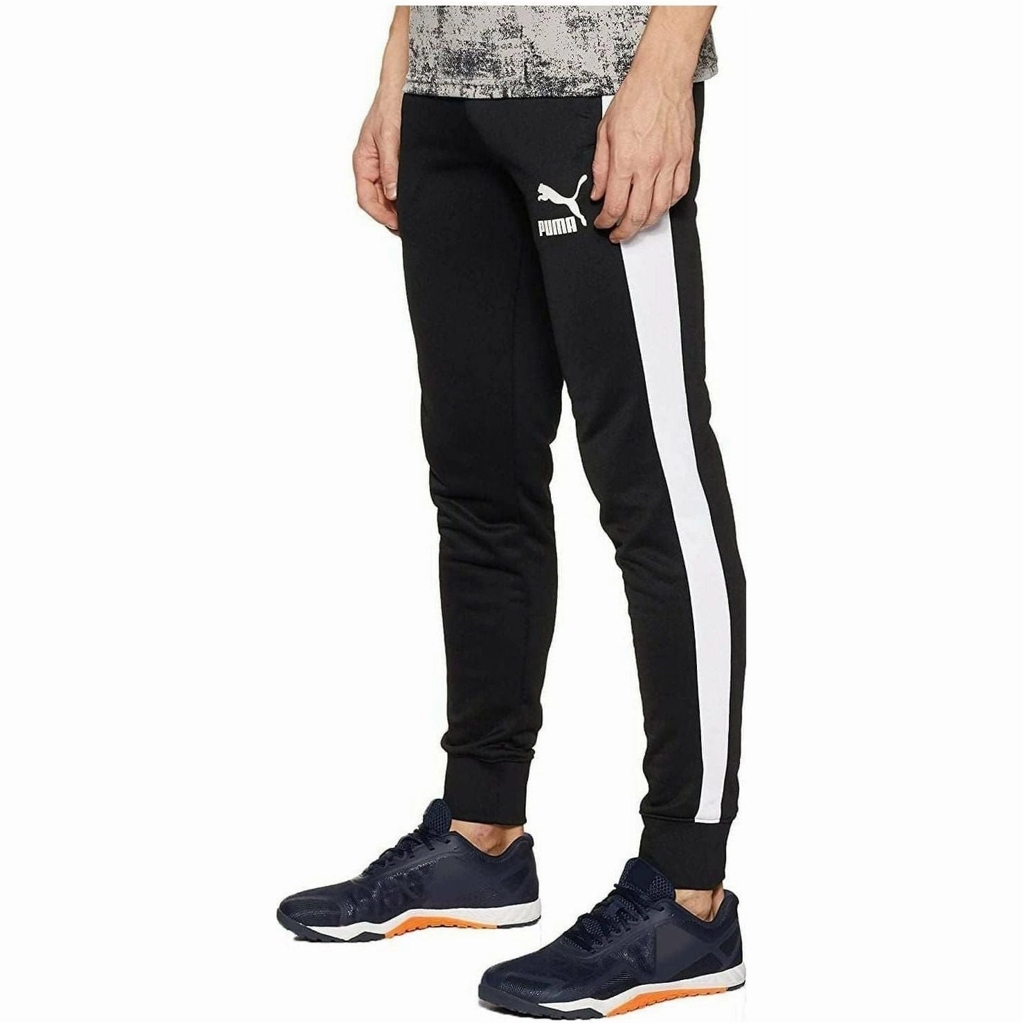 Puma Iconic T7 Knitted Mens Track Pants - Black Royal Ease Digital Core