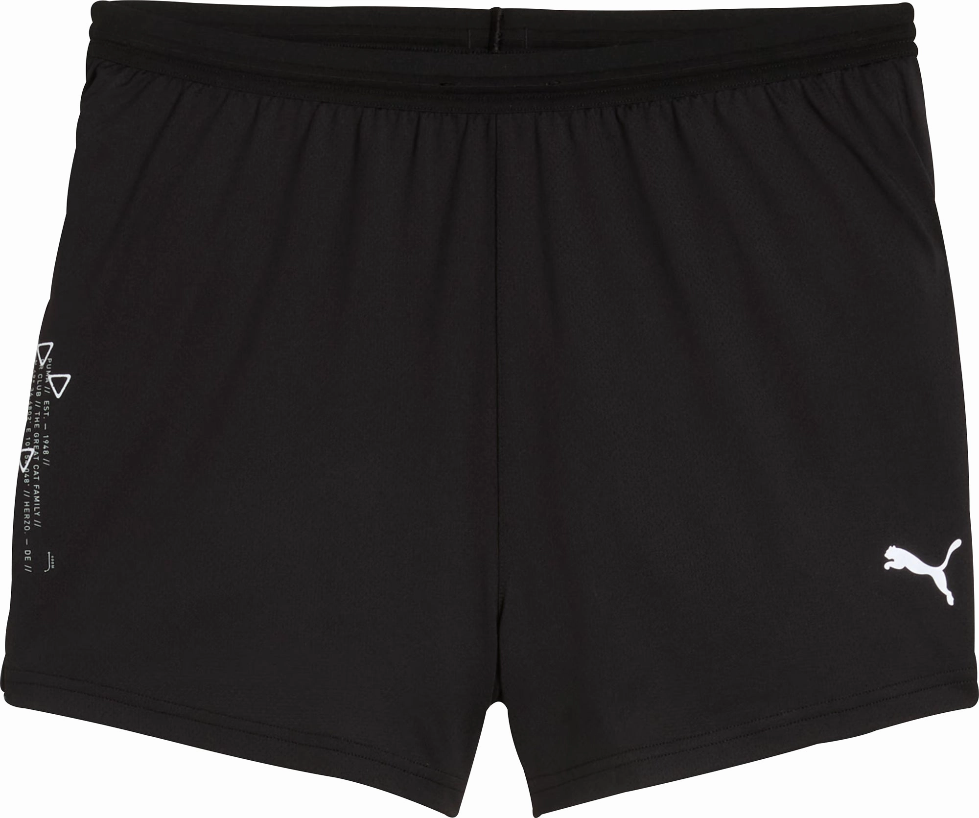 Anti Pilling Fabric Active Style Puma Knit 3 Inch Mens Split Running Shorts - Black