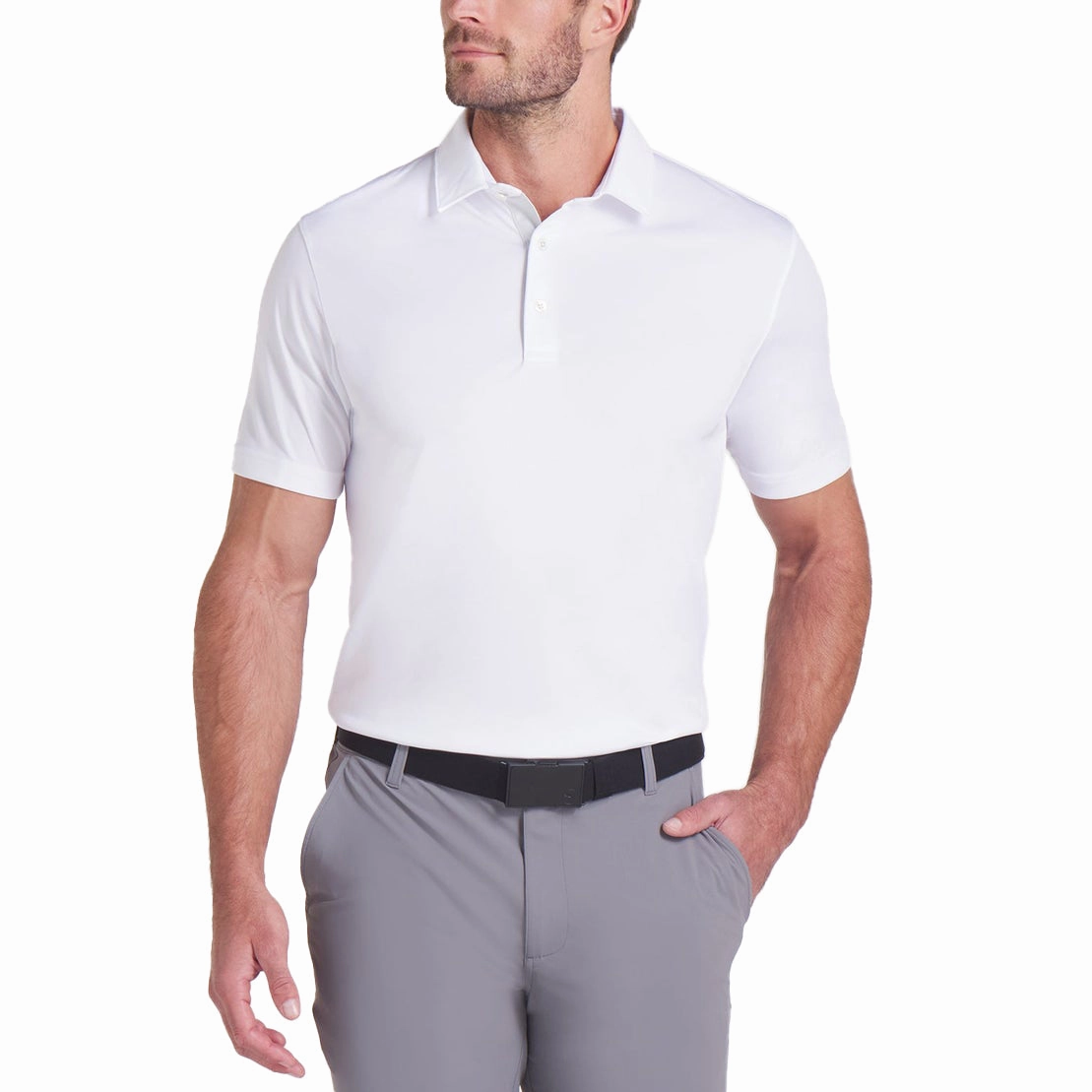 Puma Pure 2.0 Golf Polo Shirt - Puma White Performance Wear FadeResistant Dye
