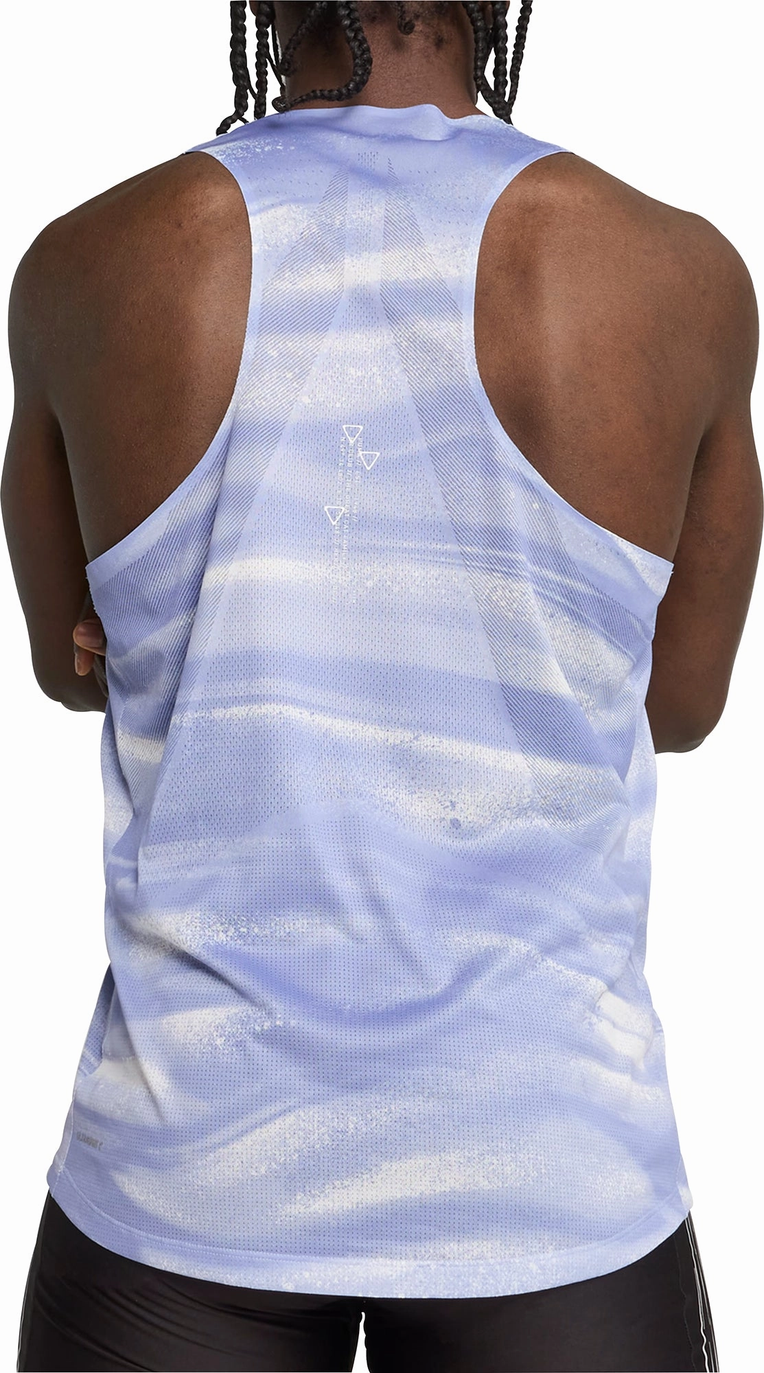 Puma Raceday UltraSpun Graphic Mens Running Vest - Blue Round Seamless construction