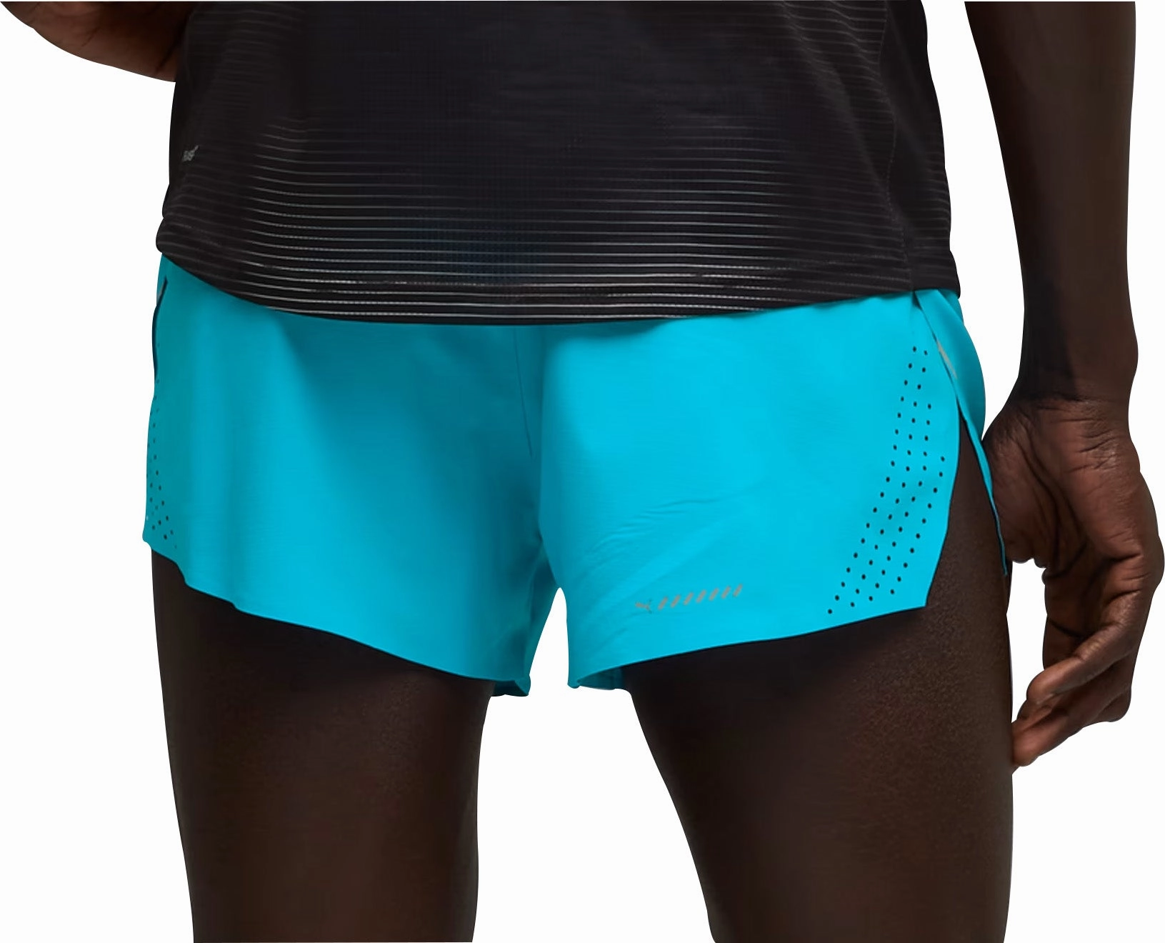 Puma Raceday Ultraweave 3 Inch Split Mens Running Shorts - Blue Flatlock Seams poolside fashion