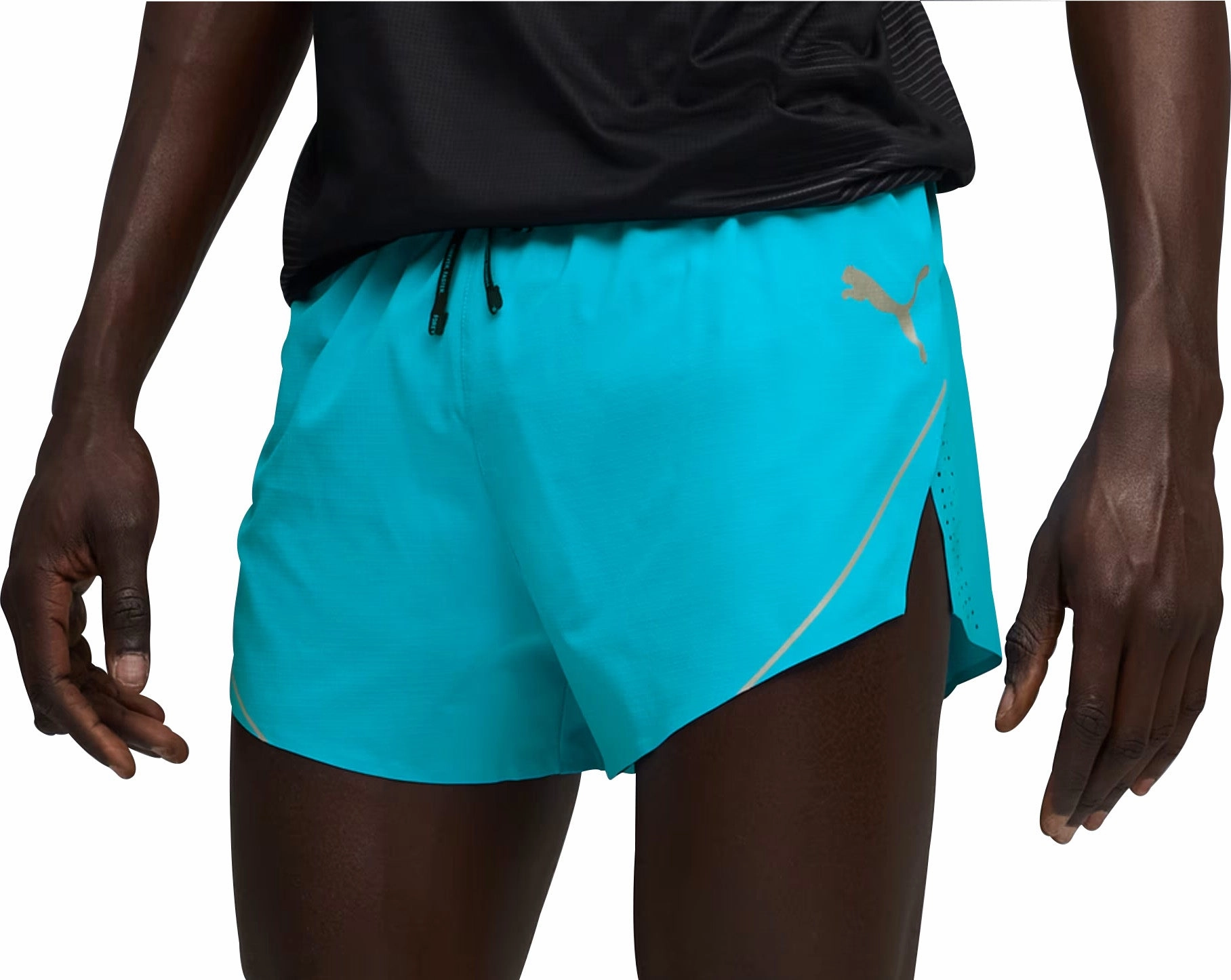 Puma Raceday Ultraweave 3 Inch Split Mens Running Shorts - Blue Thermoregulating Fabric