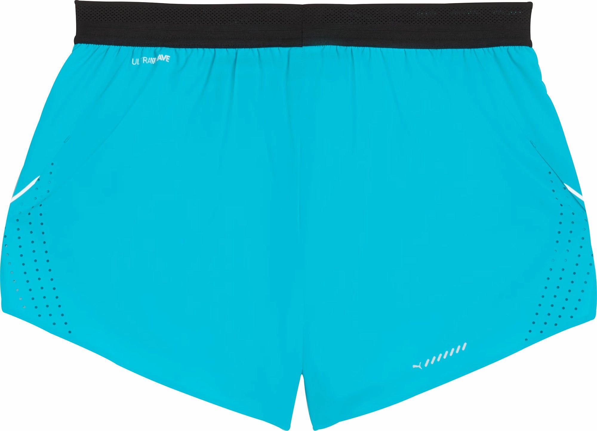 No Slip Waistband Puma Raceday Ultraweave 3 Inch Split Mens Running Shorts - Blue