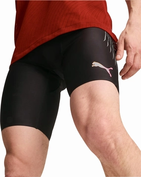 Puma Run Elite Mens Short Running Tights - Black Flexible Material
