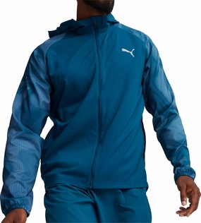 Customizable Fit Puma Run Favourite Mens Running Jacket - Blue