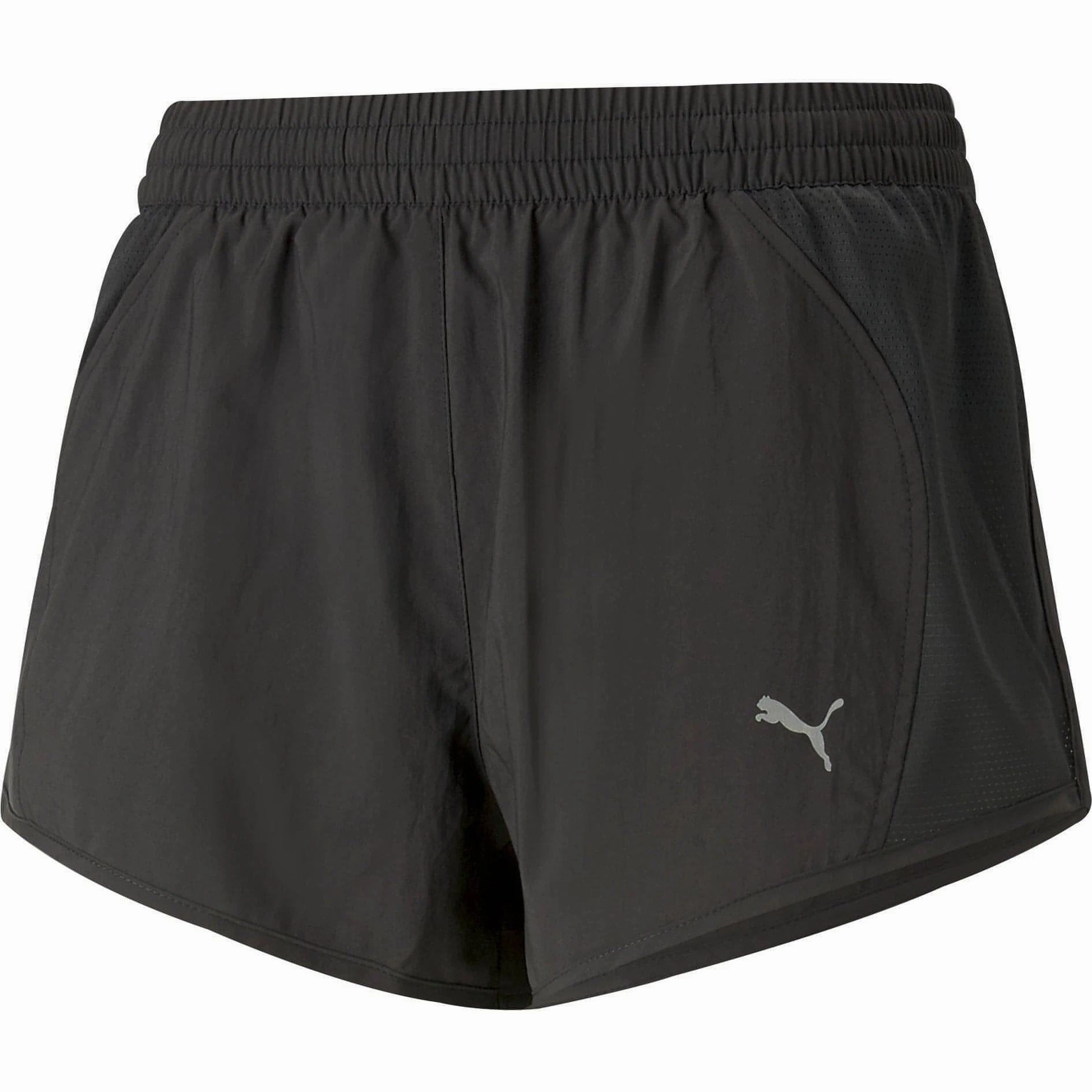 Puma Run Favourite Velocity 3 Inch Womens Running Shorts - Black Cross Ventilation Channels