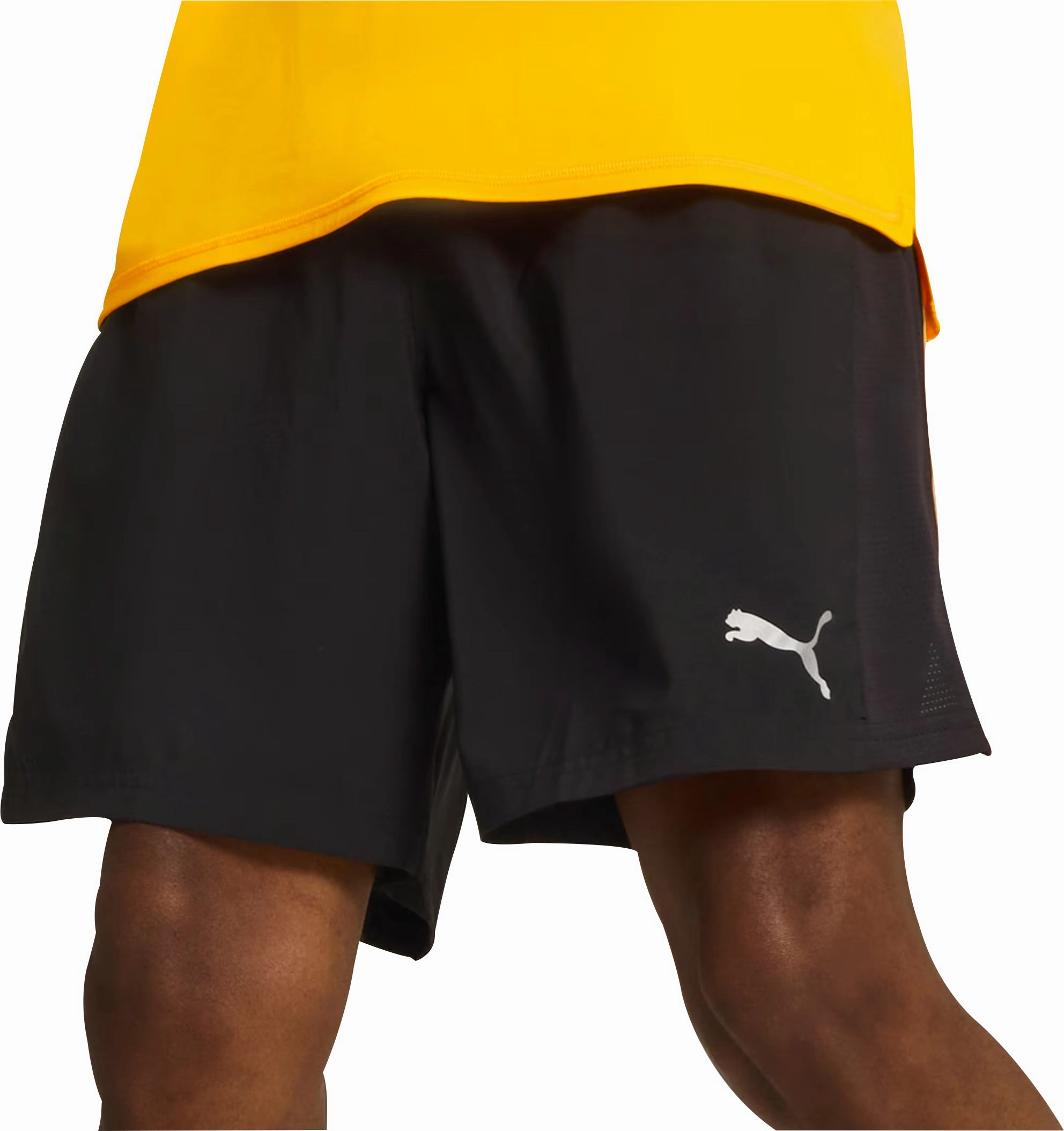 LightweightDesign Ergonomic Design Puma Run Favourite Velocity 7 Inch Mens Running Shorts - Black