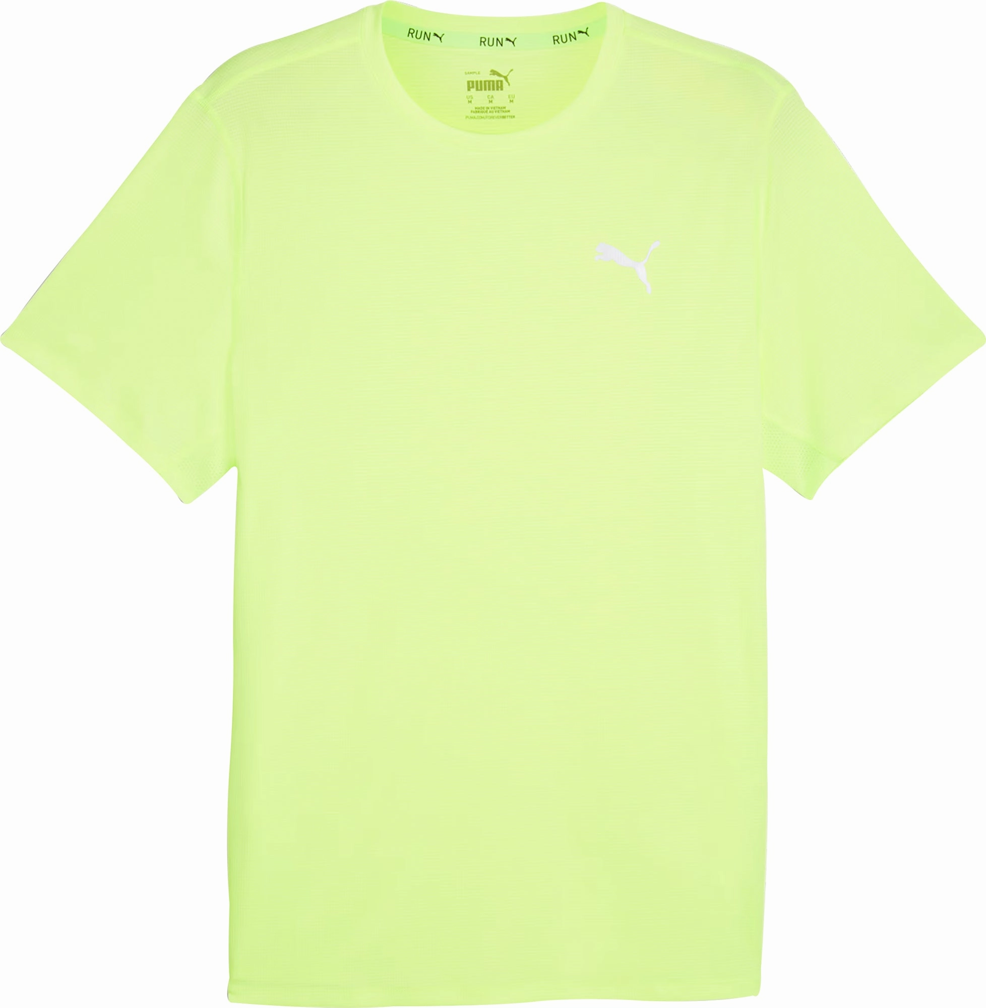 Office Casual Puma Run Favourite Velocity Short Sleeve Mens Running Top - Green