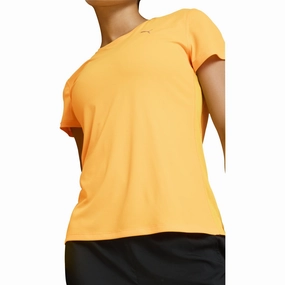 Fun Prints Puma Run Favourite Velocity Short Sleeve Womens Running Top - Orange
