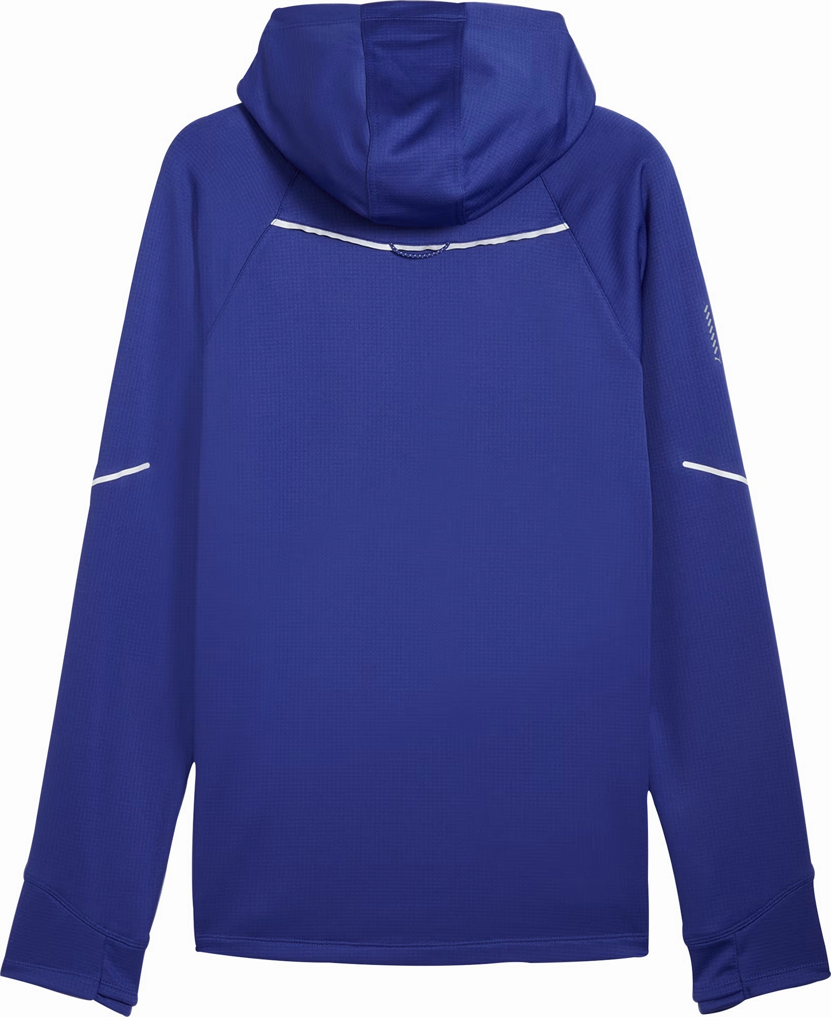 Puma Run Grid Fleece Mens Running Hoody - Blue snap closure