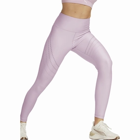 Elastic-waistband-feature Top layer Puma Run Ultraform Graphic Womens Long Running Tights - Purple