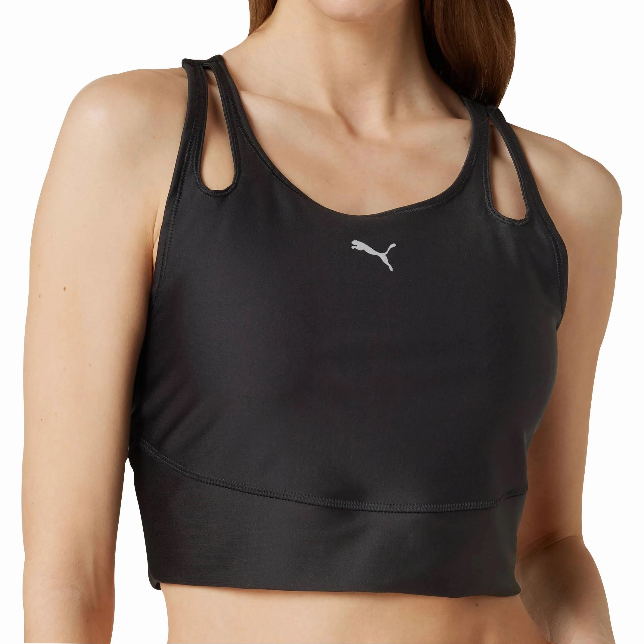 Puma Run Ultraform Womens Running Cropped Vest Tank Top - Black ideal for activities summer clothing