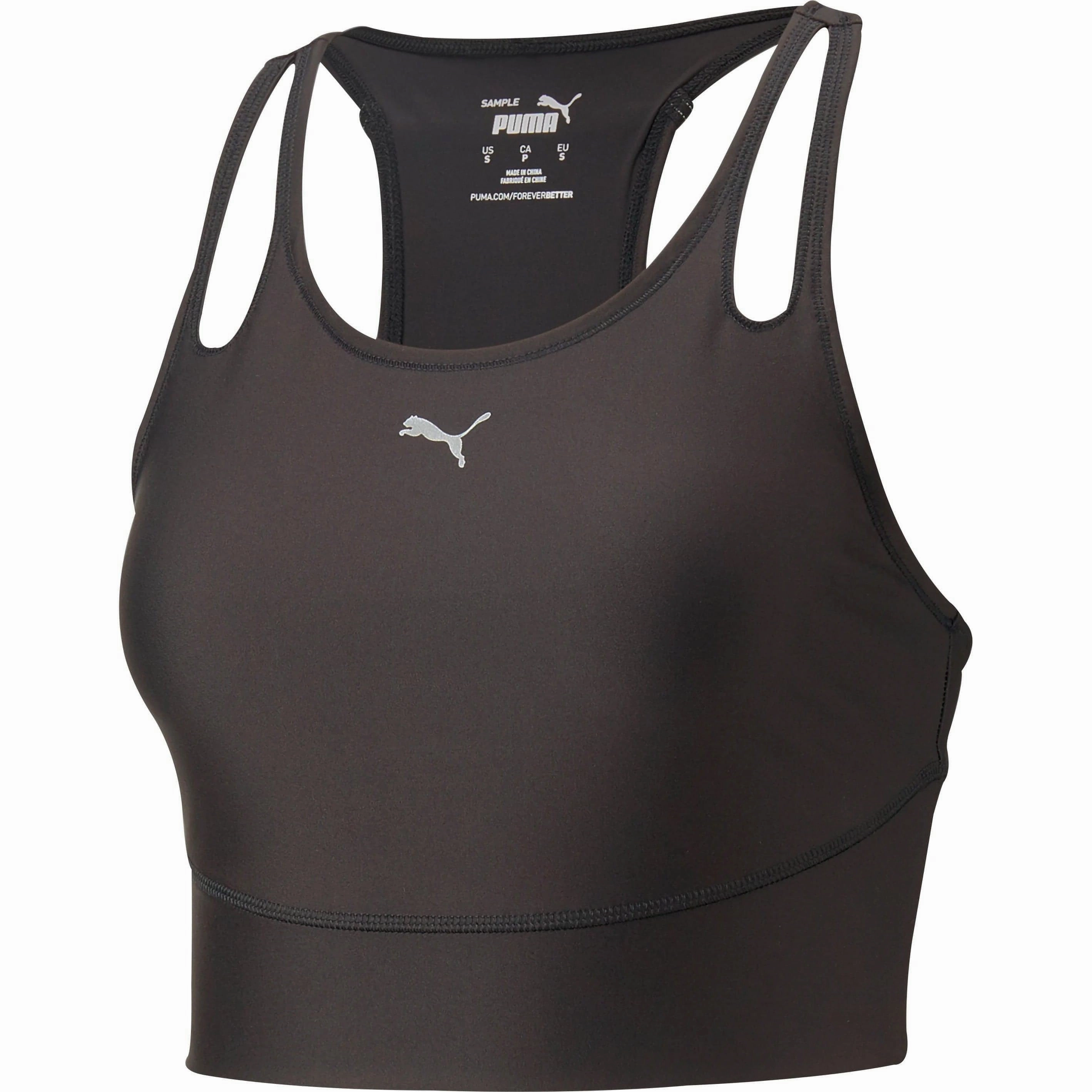 hollowness pure Puma Run Ultraform Womens Running Cropped Vest Tank Top - Black