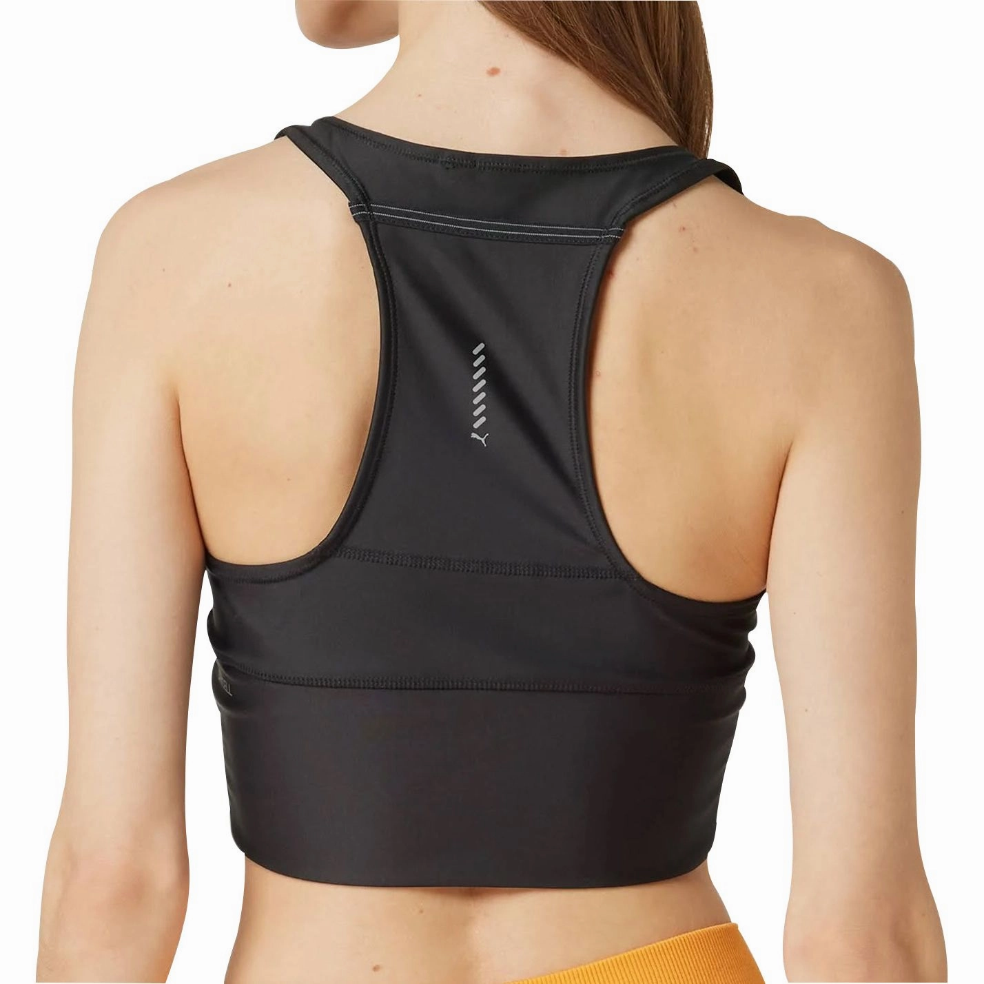 Puma Run Ultraform Womens Running Cropped Vest Tank Top - Black Compression Fit