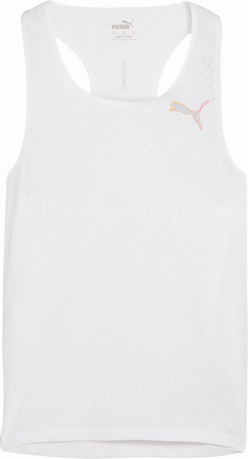 Puma Run Ultraspun Mens Running Vest - White Heavy