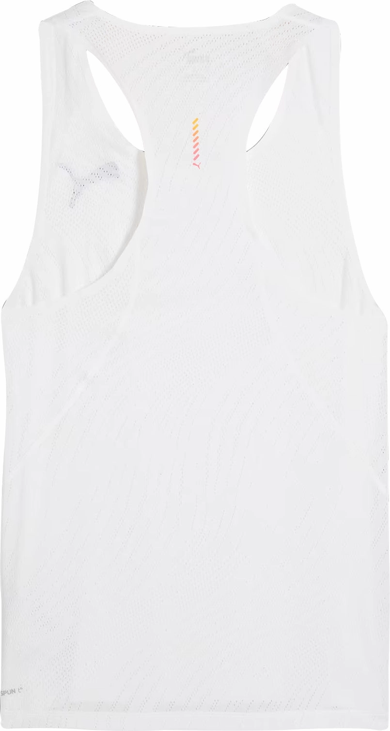 Puma Run Ultraspun Mens Running Vest - White Contemporary Design petite - plus size