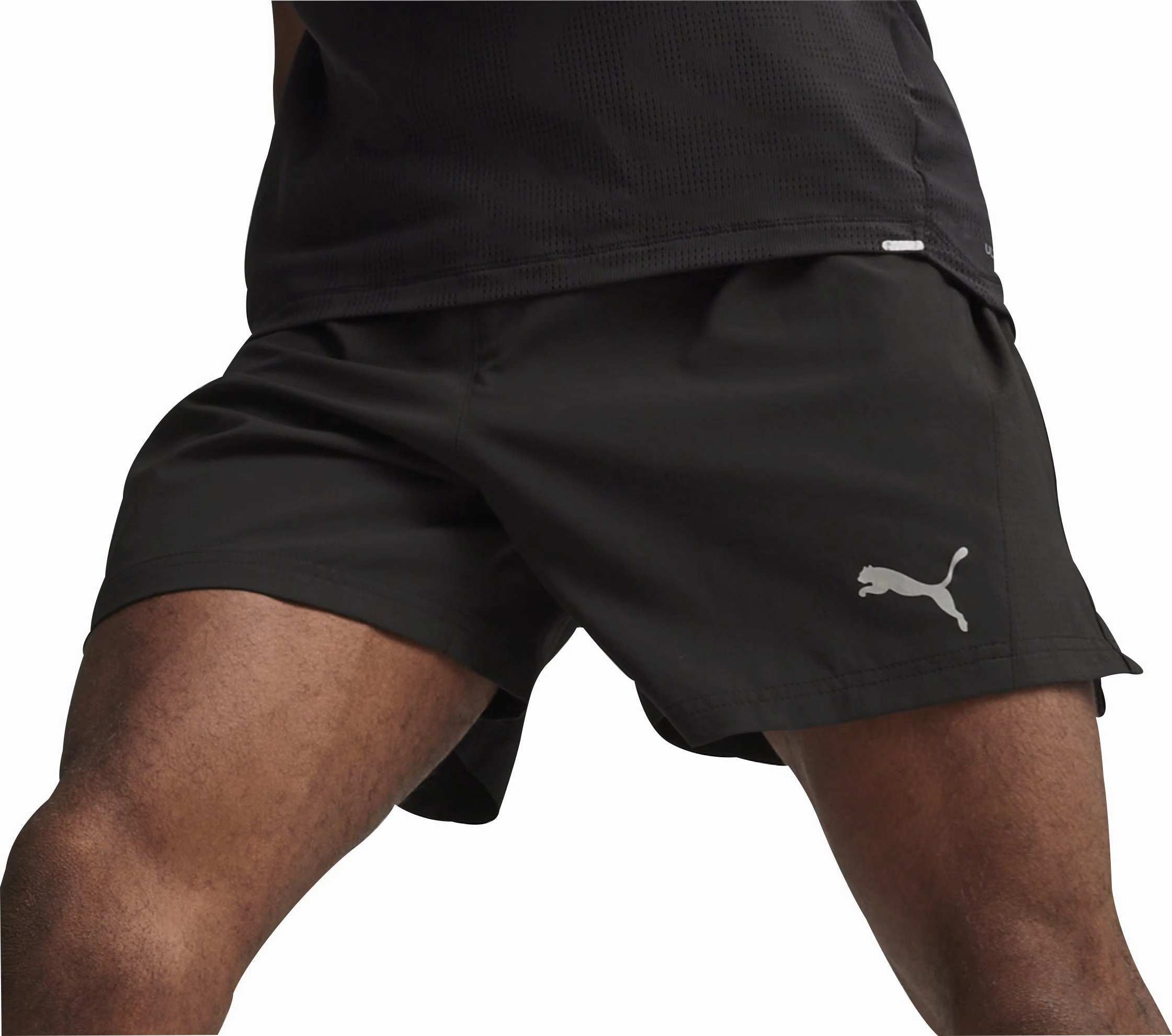 Luggage Reflective Detailing Puma Run Velocity Ultraweave 5 Inch Mens Running Shorts - Black