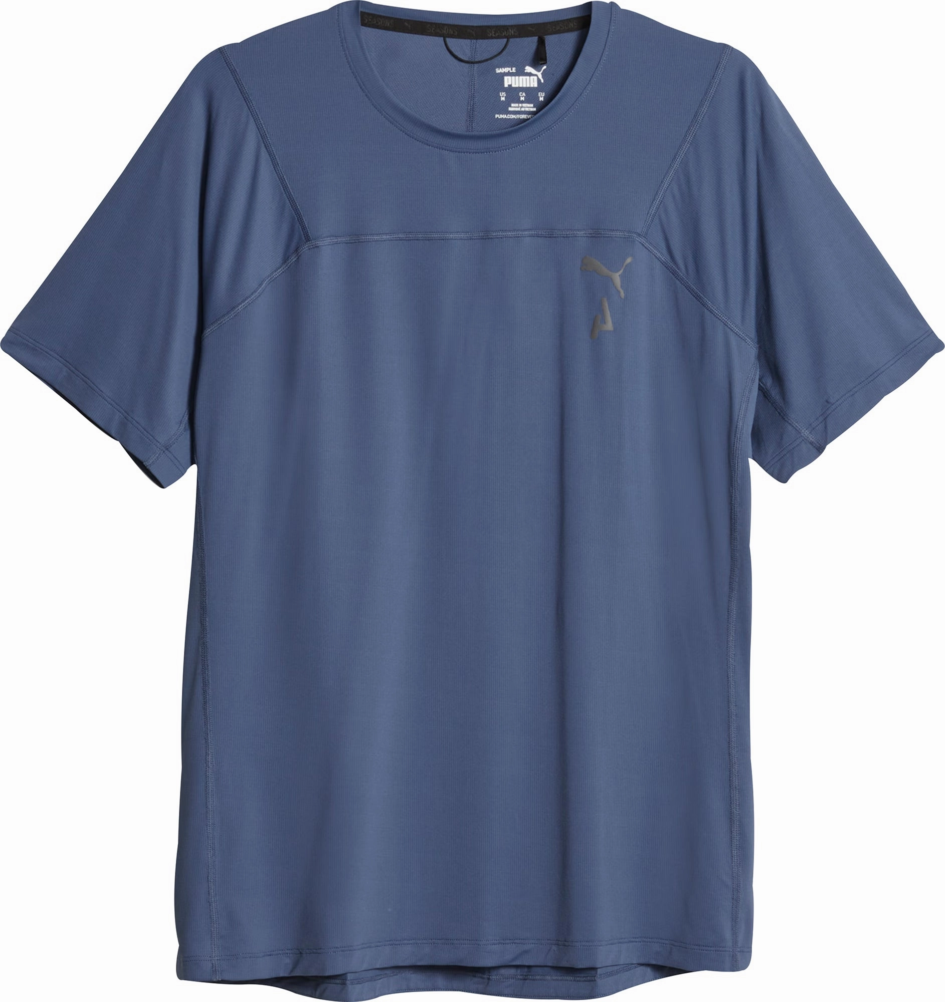 Cozy Vibe Wear Fresh Vibes Puma Seasons coolCELL Short Sleeve Mens Running Top - Blue