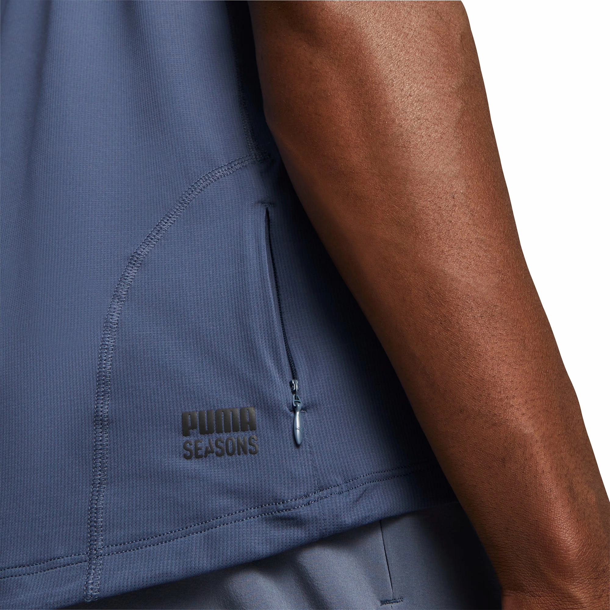 Puma Seasons coolCELL Short Sleeve Mens Running Top - Blue Effortless Daywear