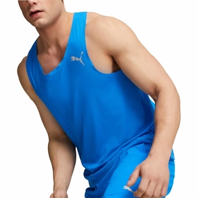 Puma Ultraspun Mens Running Vest - Blue Advanced Moisture Management