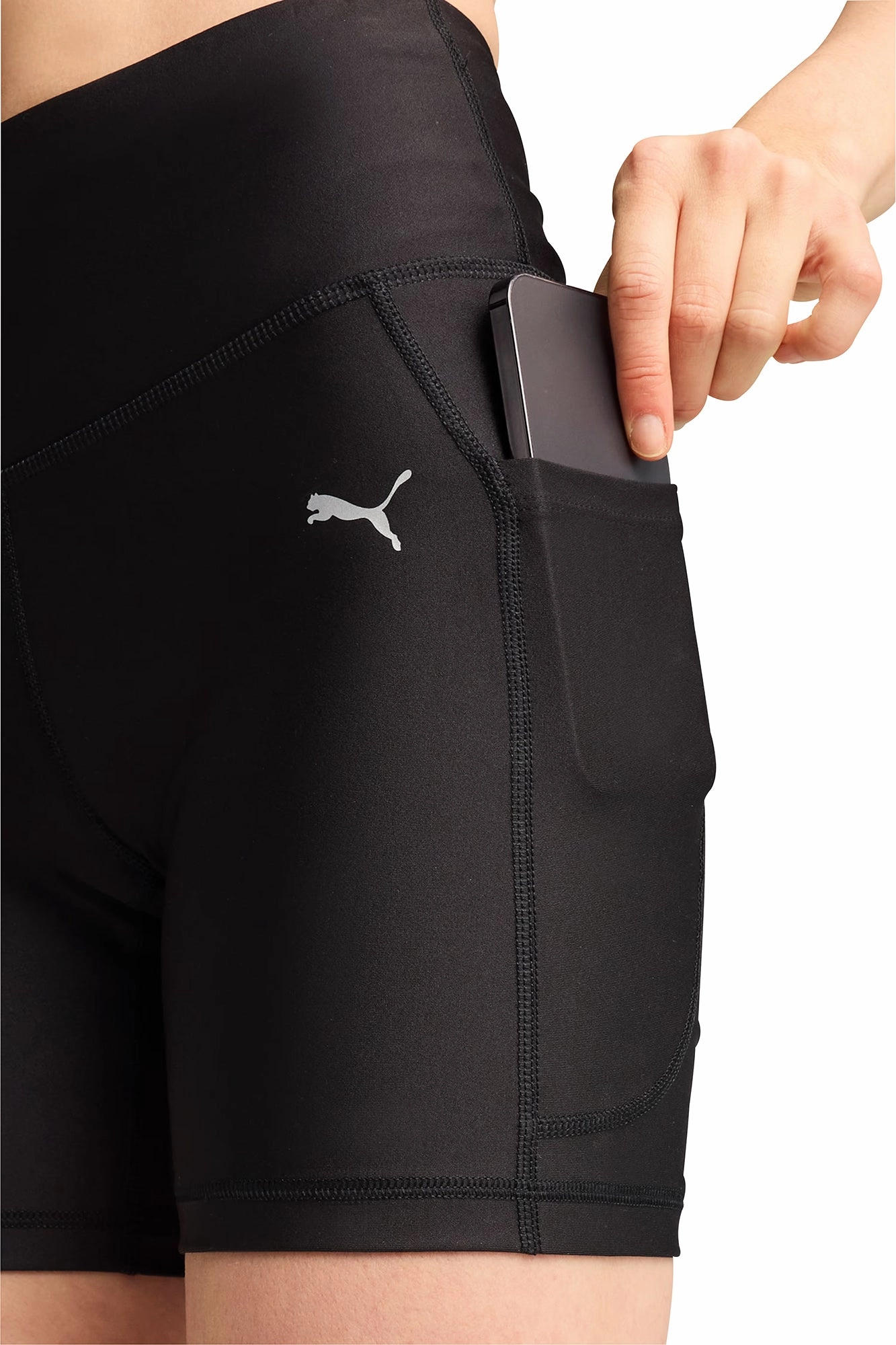 Comfy Feel Puma Velocity 5 Inch Womens Short Running Tights - Black
