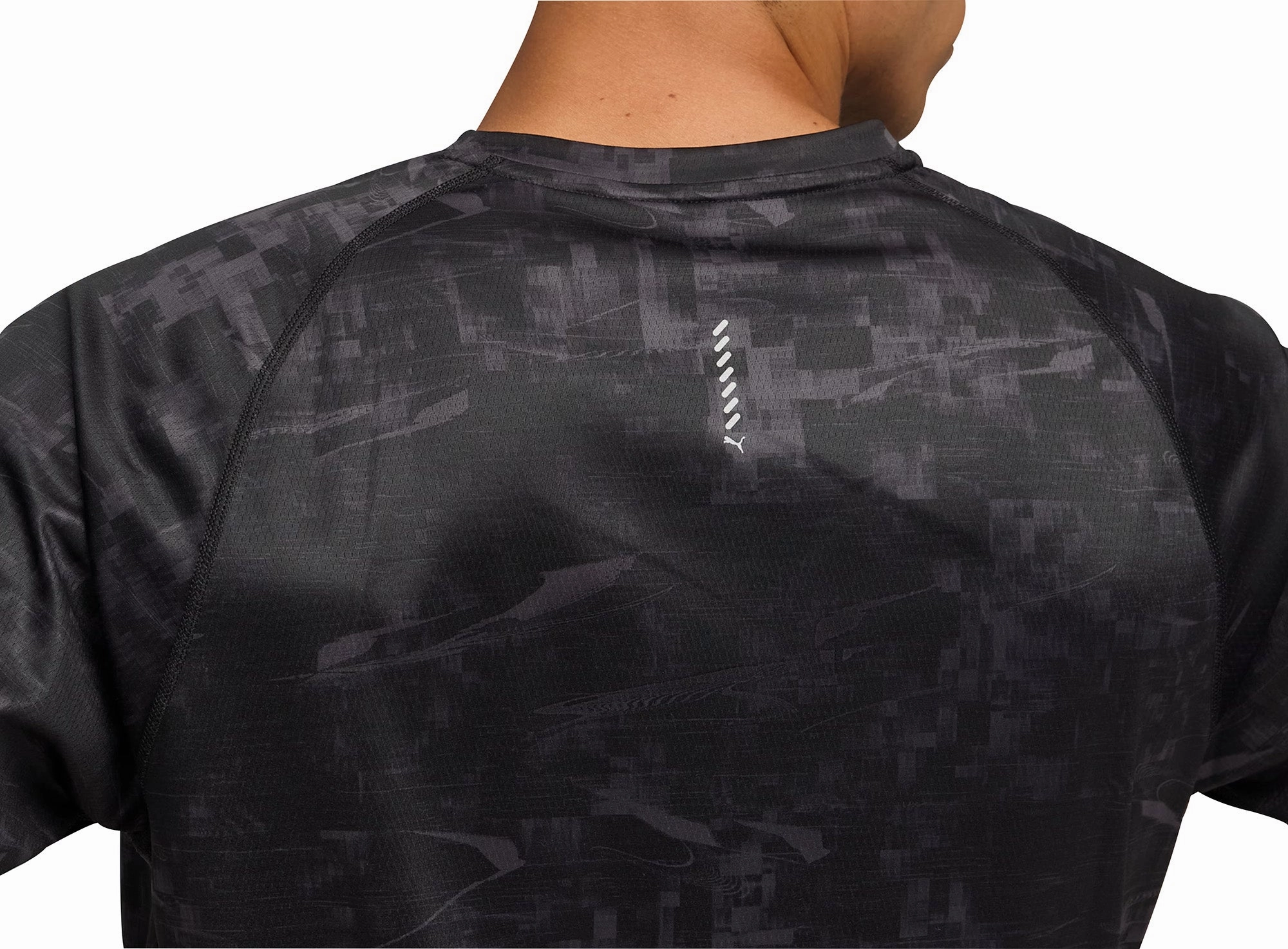 Oversized Cut Plus size confidence Puma Velocity Short Sleeve Mens Running Top - Black