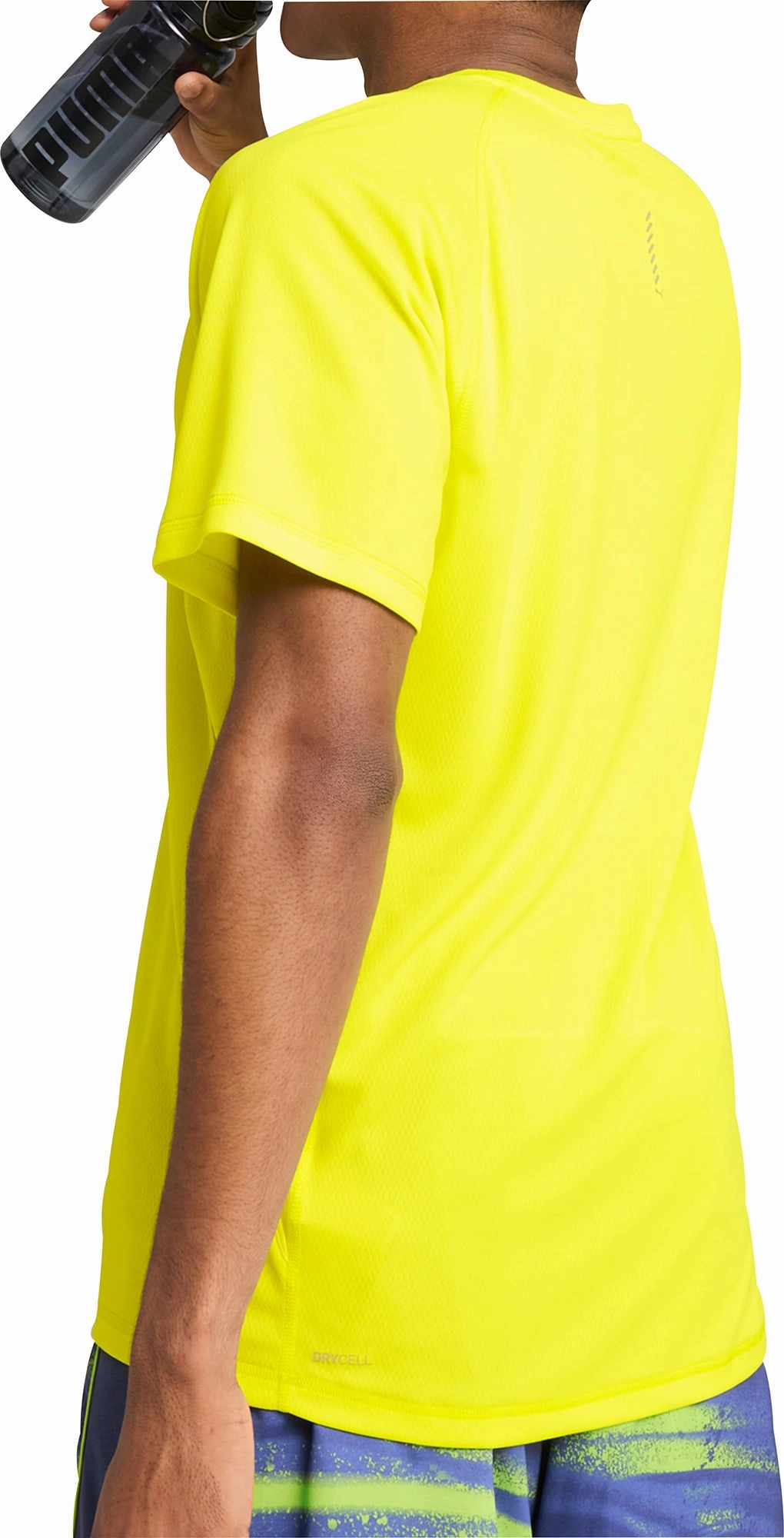 Seamless Edging Casual Touch Puma Velocity Short Sleeve Mens Running Top - Yellow