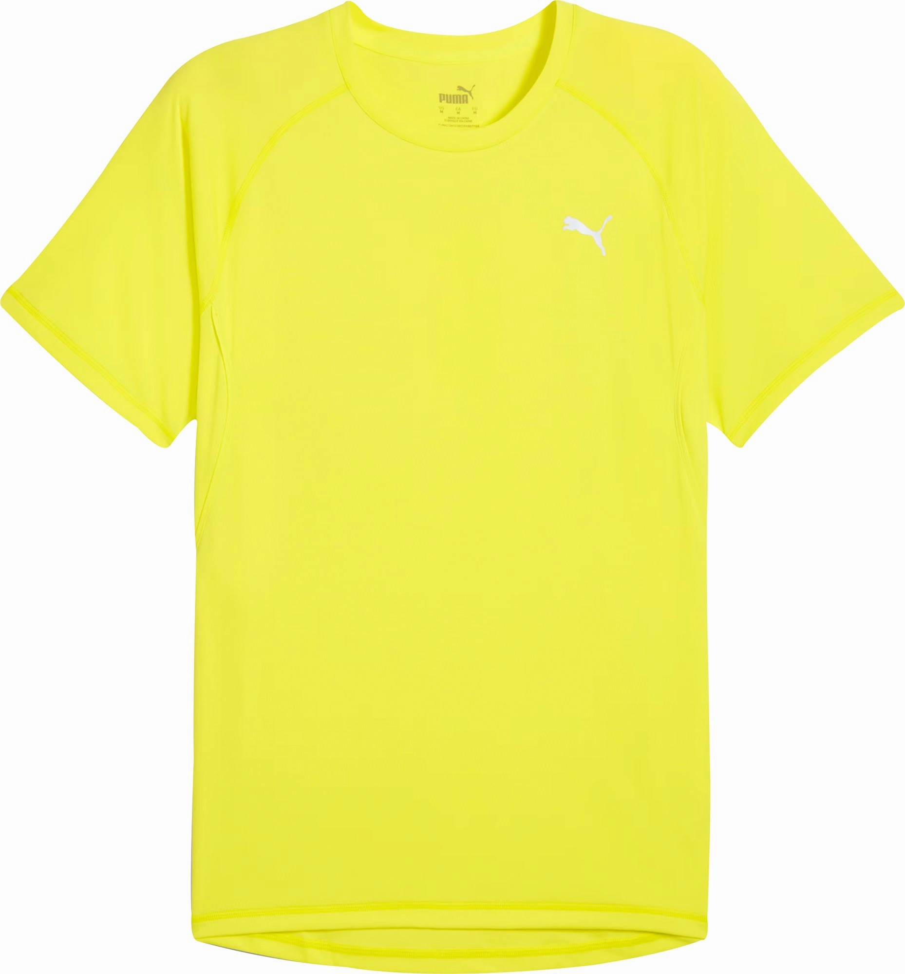 Puma Velocity Short Sleeve Mens Running Top - Yellow Fashionable
