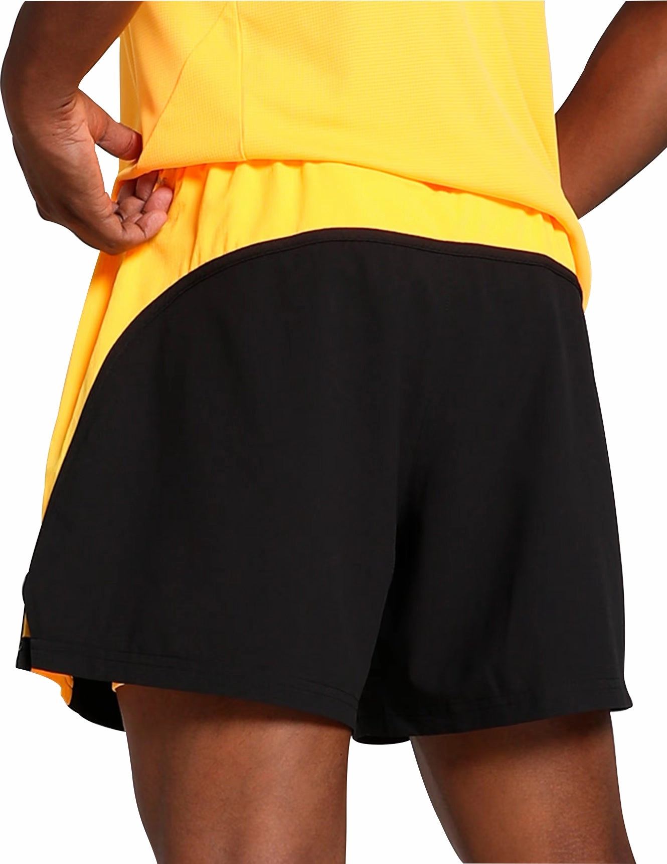 Double Layered Hem yoga clothes Puma Velocity Ultraweave 2 In 1 Mens Running Shorts - Black