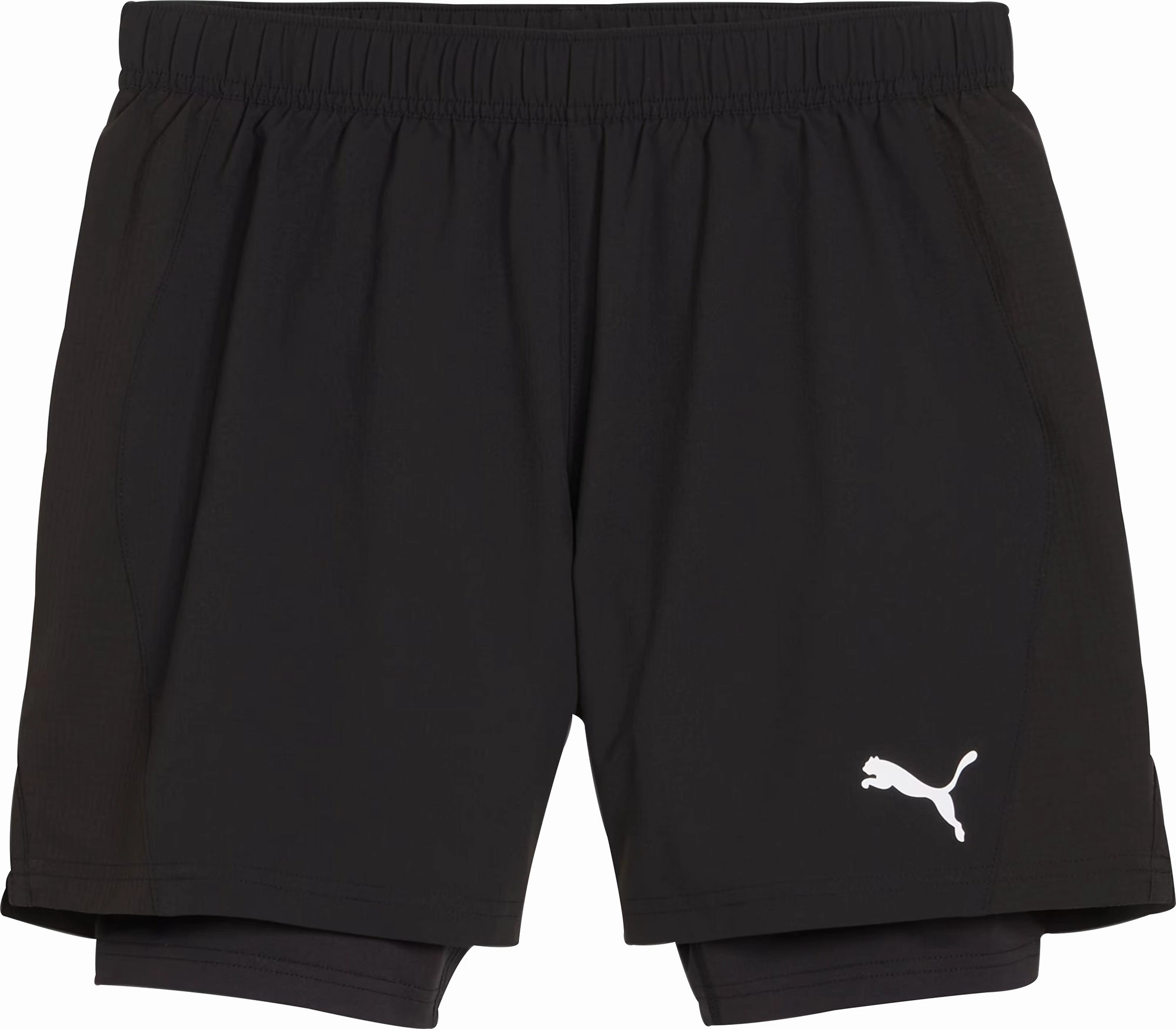 Wrinkle Resistant Finish Summer essentials Puma Velocity Ultraweave 2 In 1 Mens Running Shorts - Black