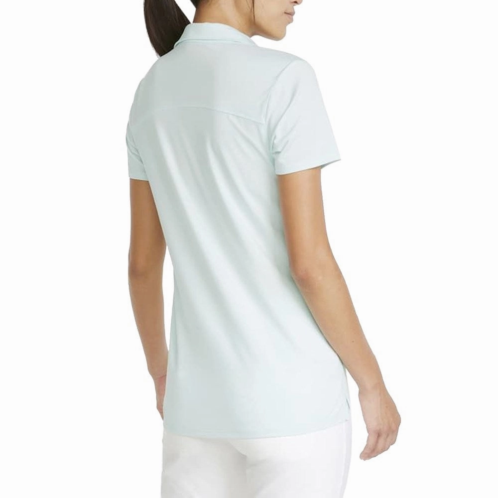 Puma Women's CLOUDSPUN Coast Golf Polo - Soothing Sea Heather SingleJersey Knit