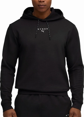 Layered Paneling Puma X HYROX Cloudspun Mens Training Hoody - Black