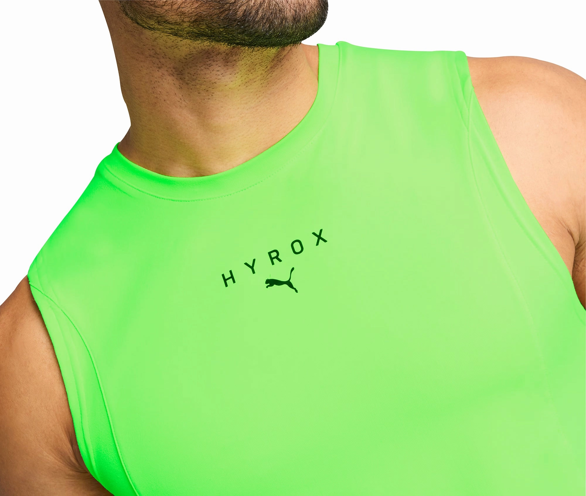 Island Vibe FlexibleNeckline Puma X HYROX Cloudspun Mens Training Vest - Green