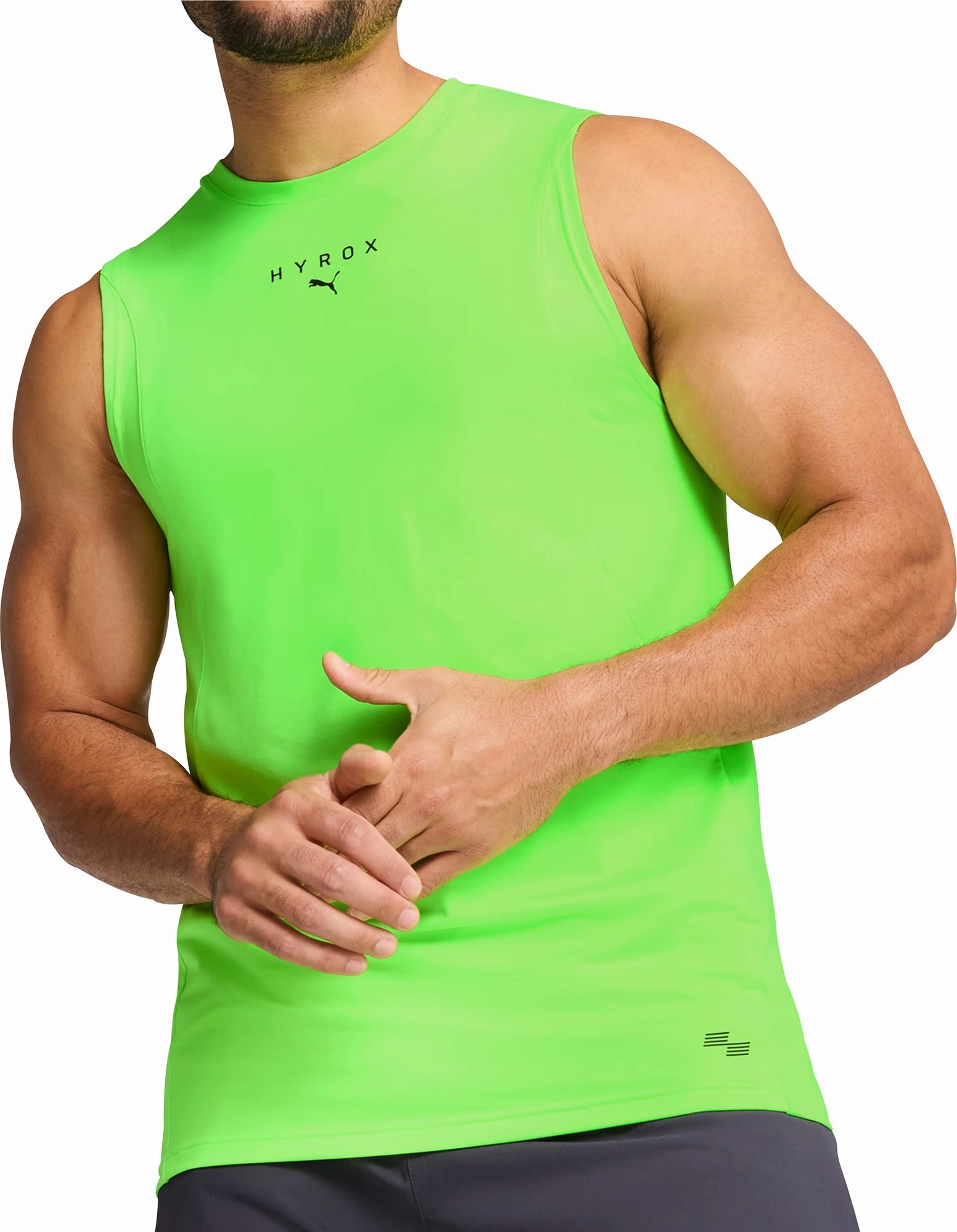 HygroscopicFiber Puma X HYROX Cloudspun Mens Training Vest - Green