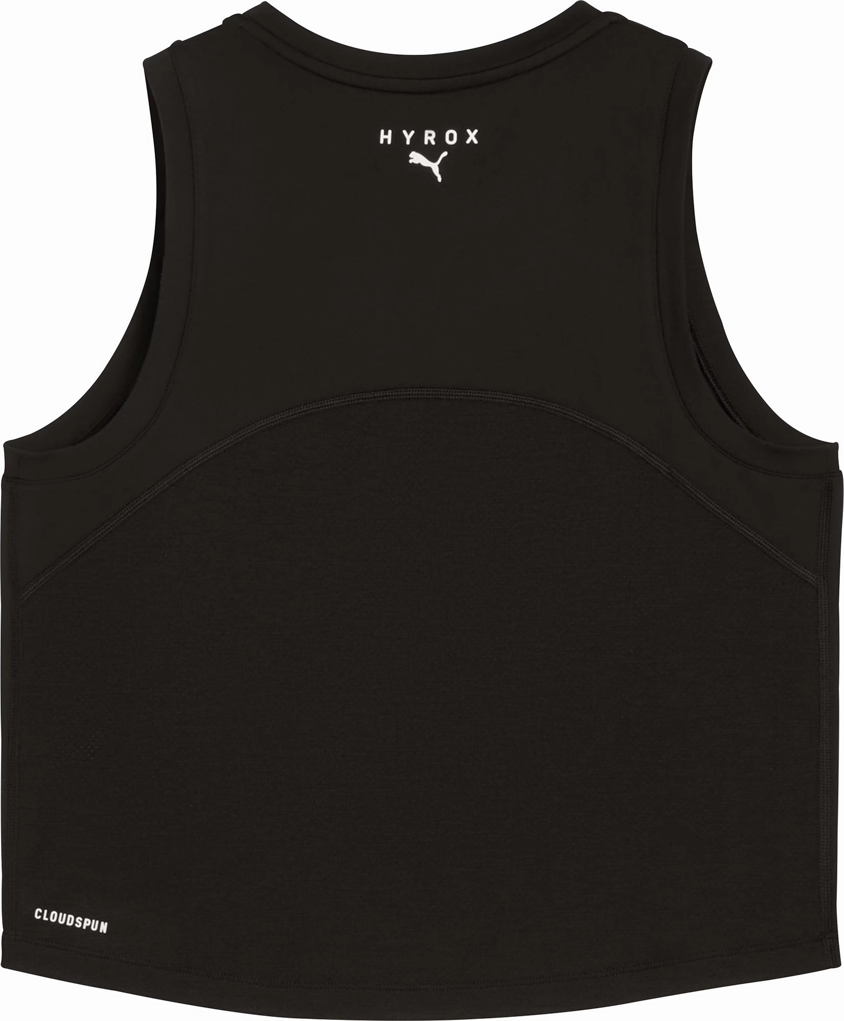 Puma X HYROX Cloudspun ThermoAdapt Womens Training Crop Top - Black FlexibleJointConstruction Street Light