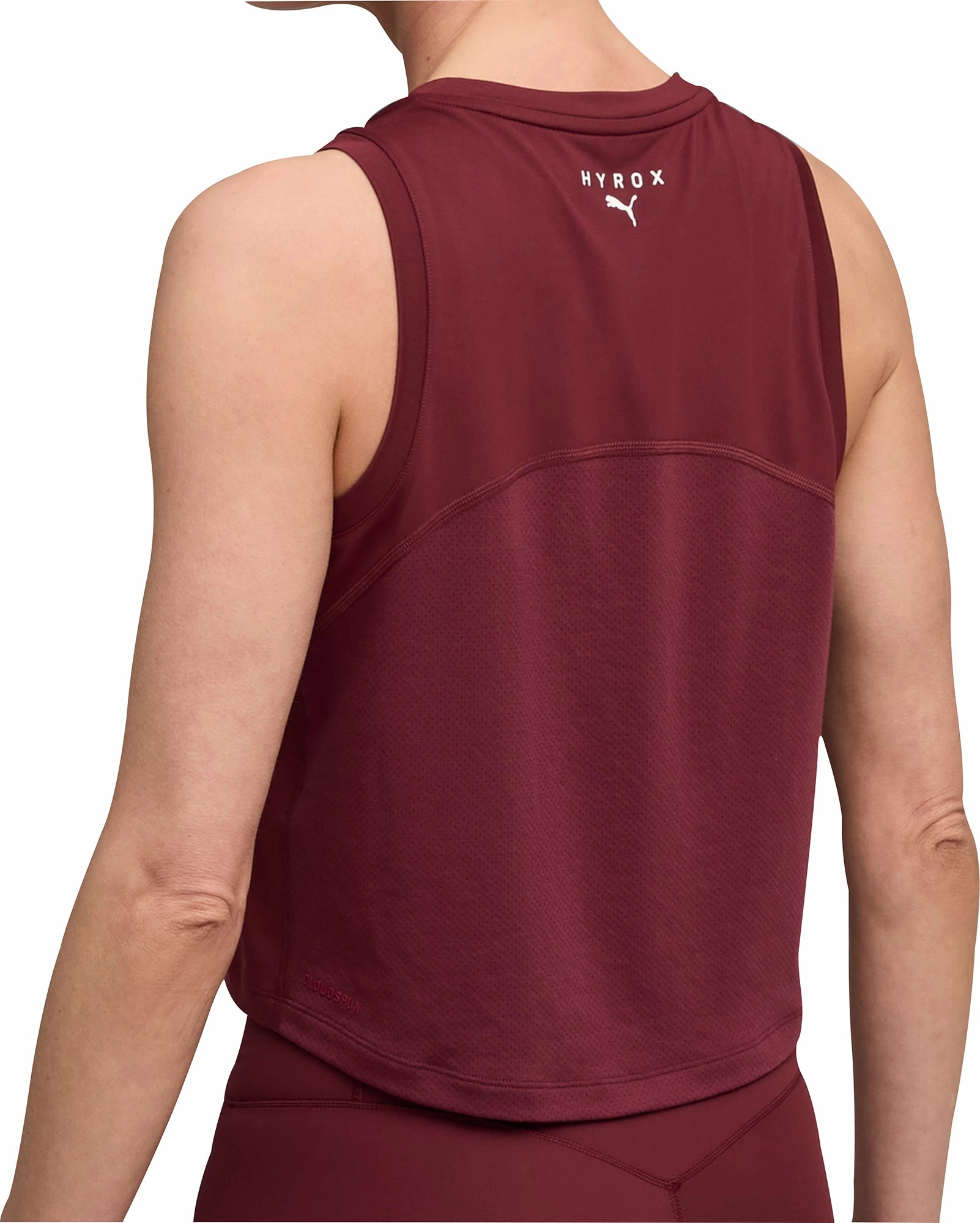 Sustain Glow ThermalInsulated Puma X HYROX Cloudspun ThermoAdapt Womens Training Crop Top - Red