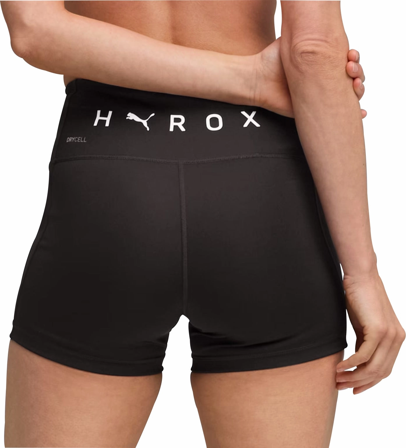 Puma X HYROX Essential Womens Short Training Tights - Black Reflective accents