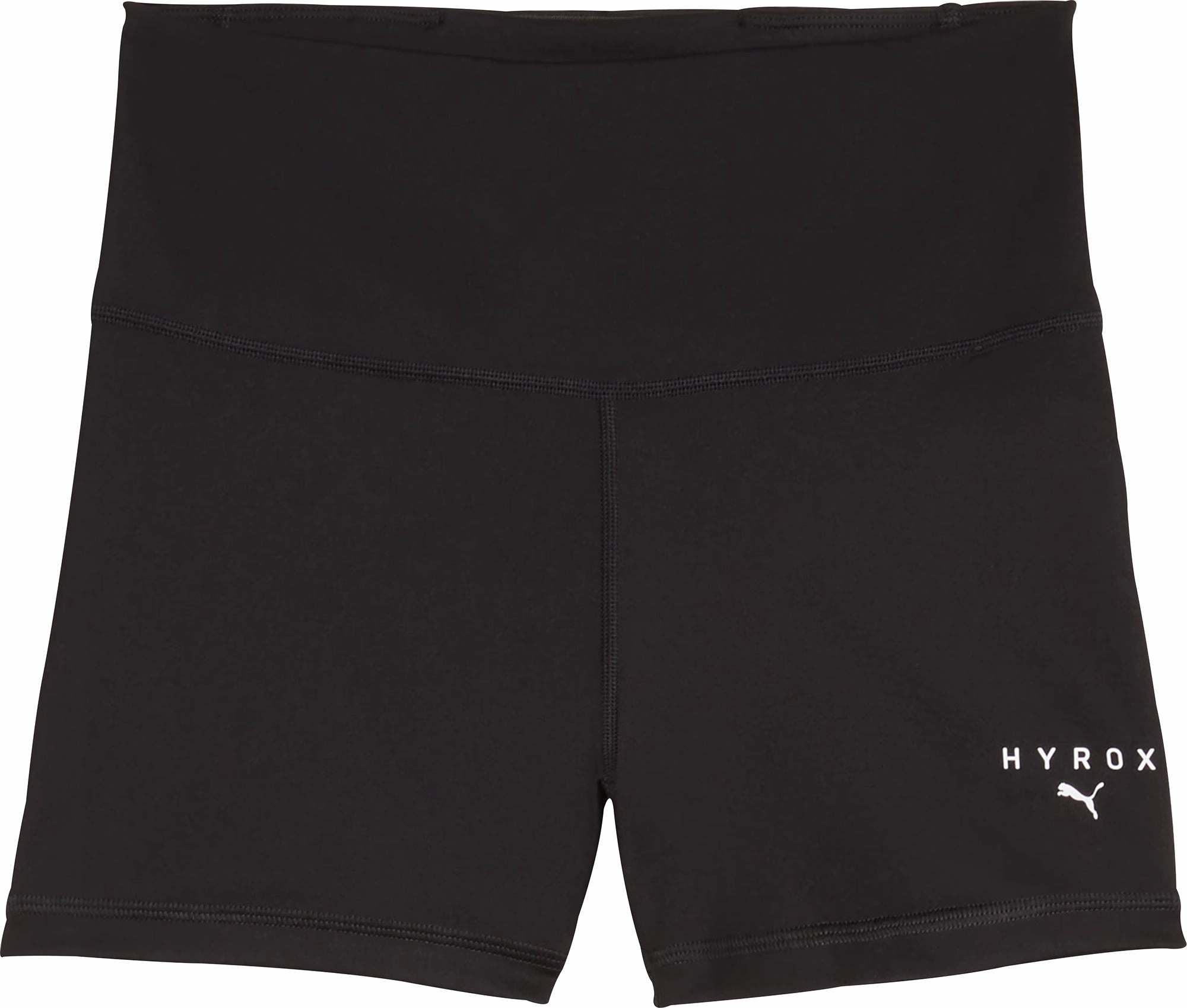 Puma X HYROX Essential Womens Short Training Tights - Black WindResistantWeave Quiet Charm