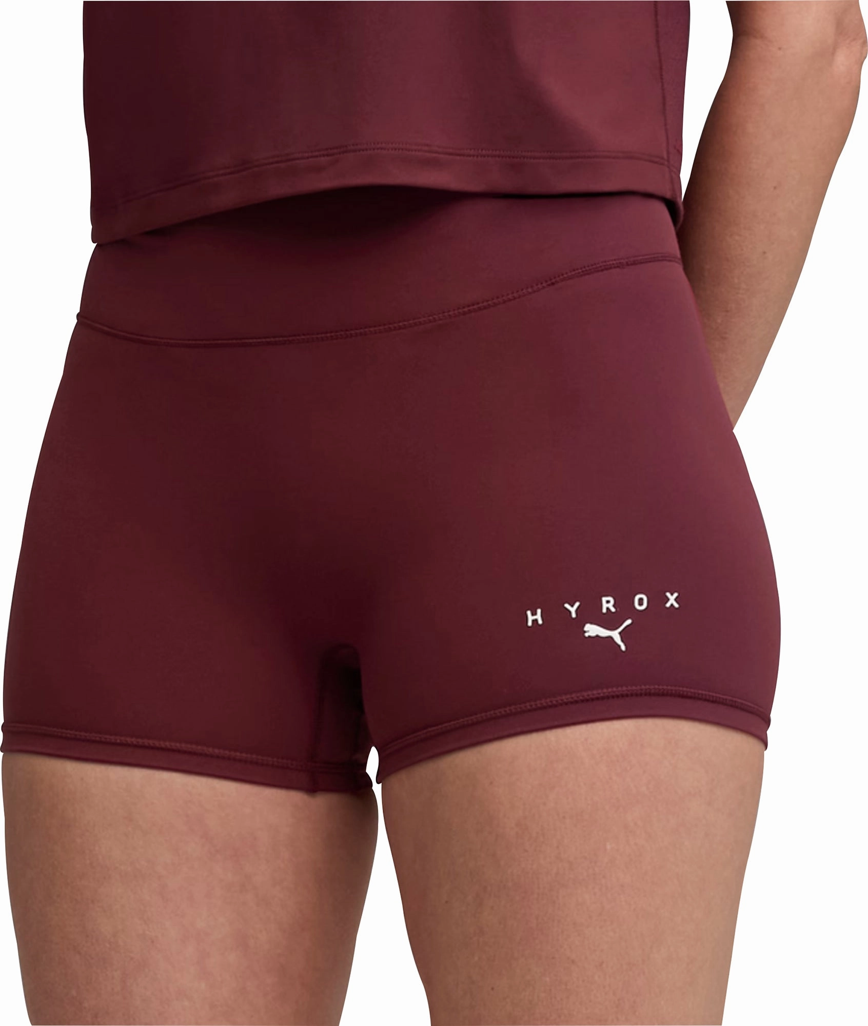 Hidden pockets Puma X HYROX Shape Luxe 3 Inch Womens Short Training Tights - Red