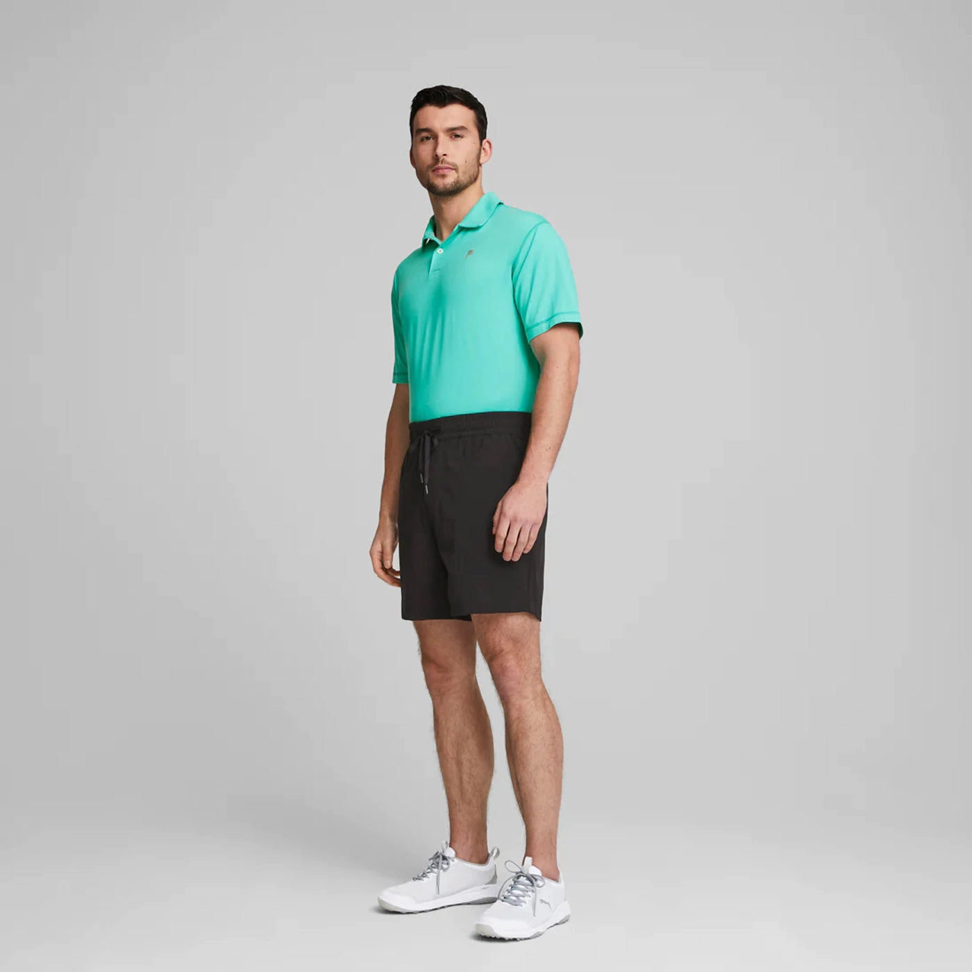 Moisture wicking Puma x PTC Golf Polo Shirt - Aqua Green