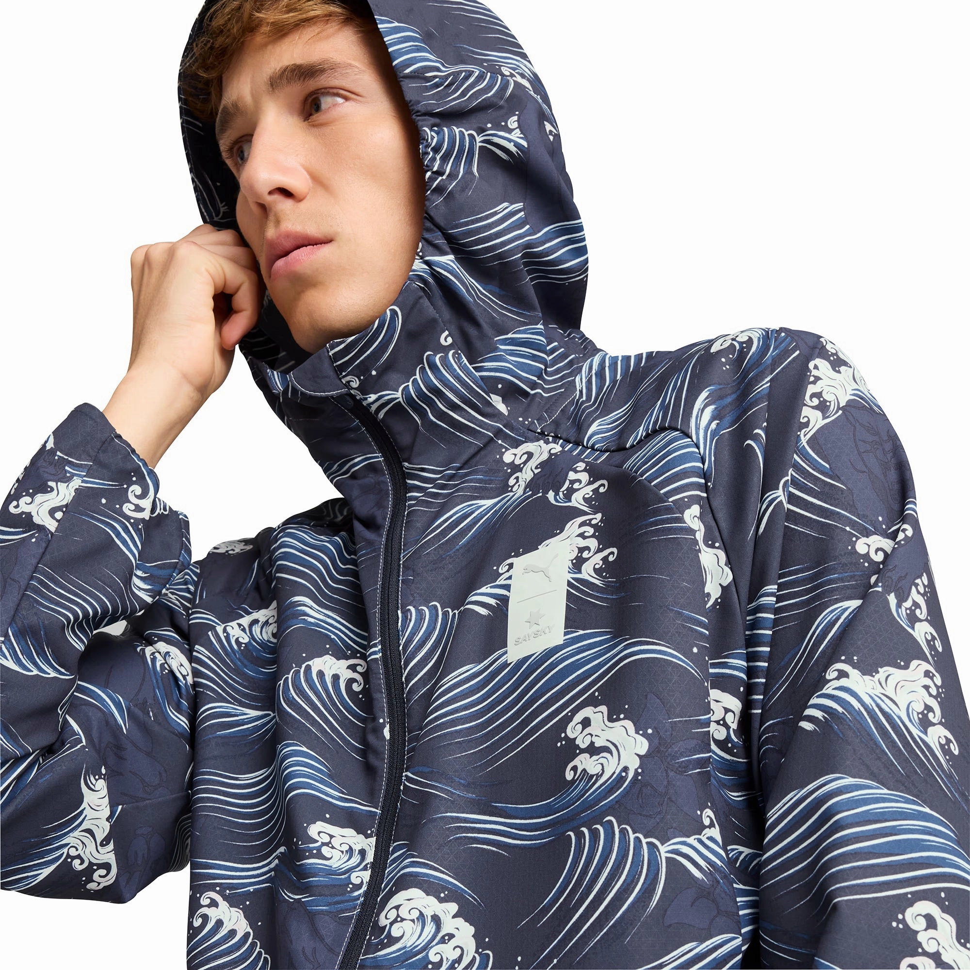 musicians Puma X SAYSKY Graphic Mens Running Jacket - Blue