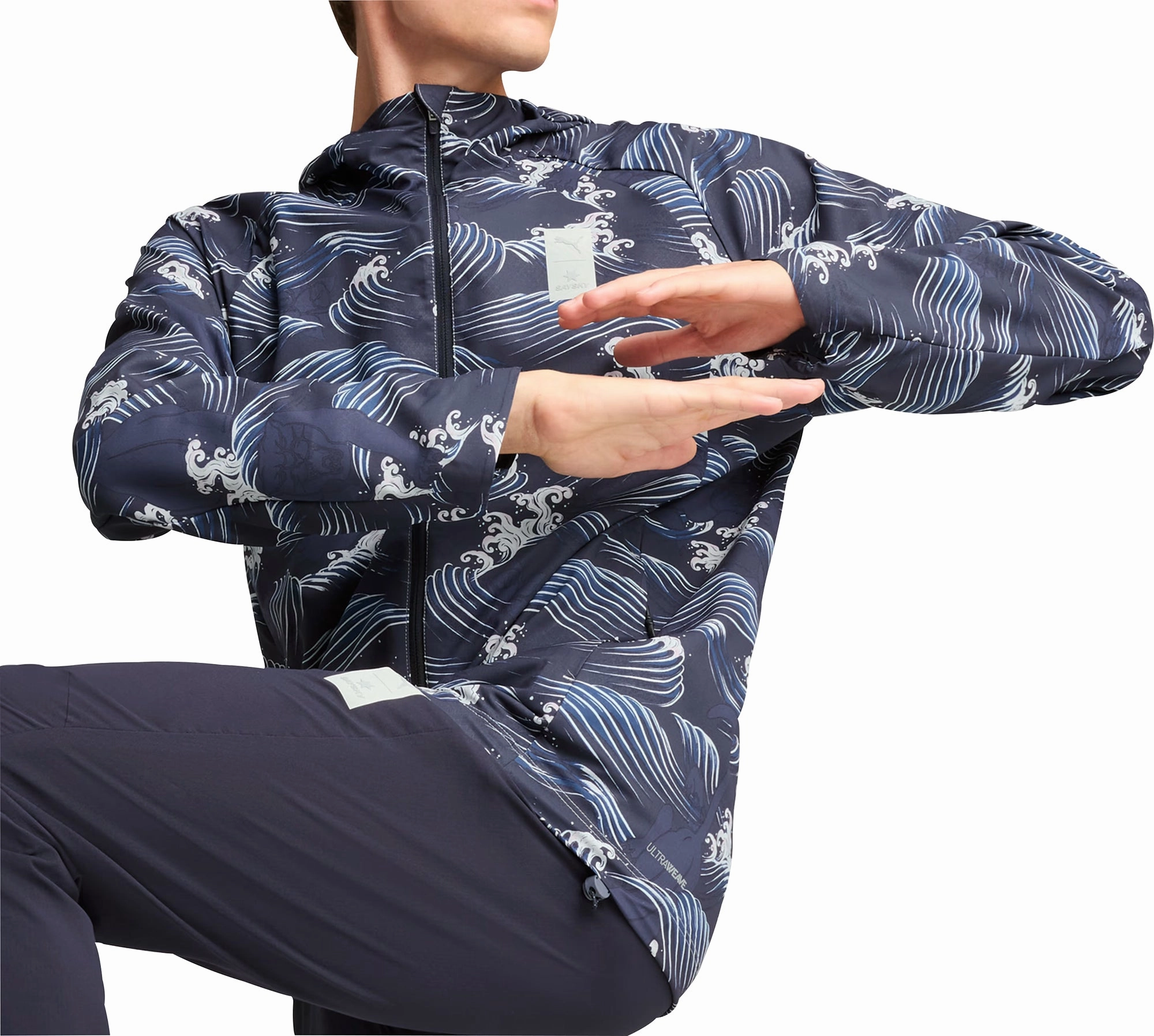 Puma X SAYSKY Graphic Mens Running Jacket - Blue Sport Performance
