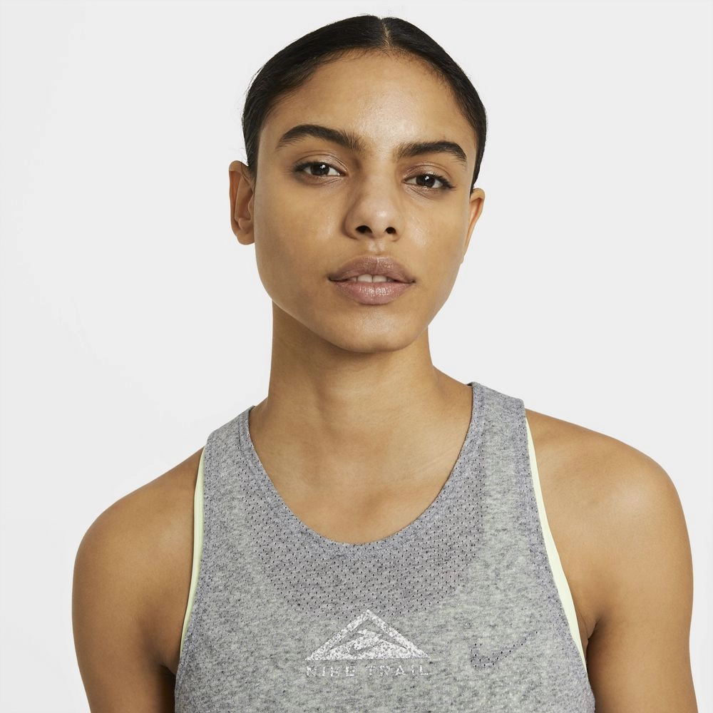 Nike Women's City Sleek Trail Tank Smoke Grey / Grey Fog / Heather TearResistant Material GentleWaistband