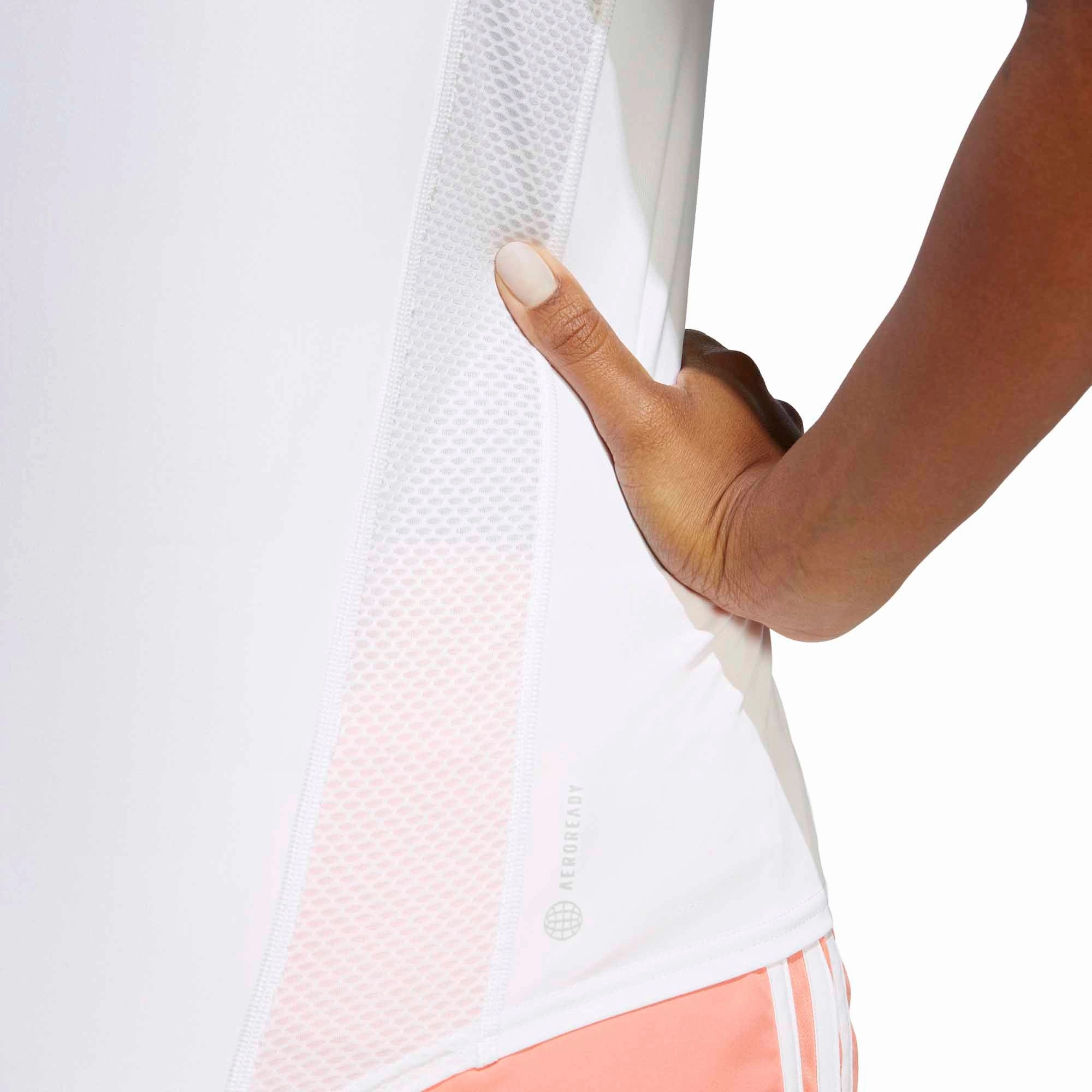 Chilly Day Comfort sporty wear adidas Own The Run Short Sleeve Womens Running Top - White