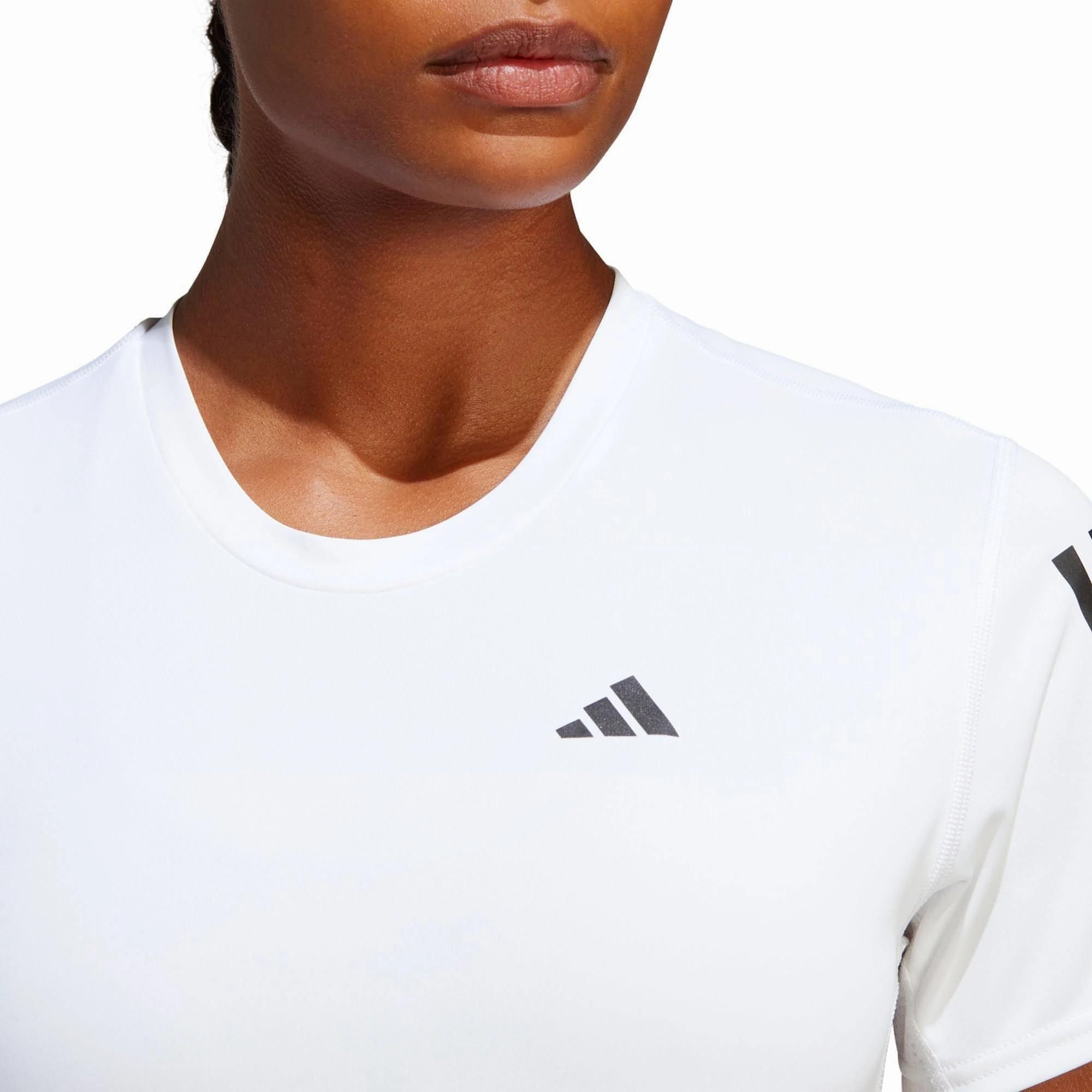 adidas Own The Run Short Sleeve Womens Running Top - White Casual Comfort Look
